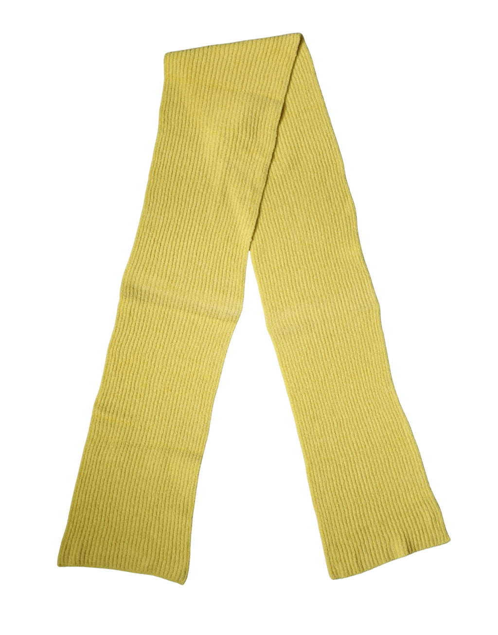 Dolce & Gabbana Yellow Cotton Knitted Neck Foulard 270cm x 31cm  Men Scarf