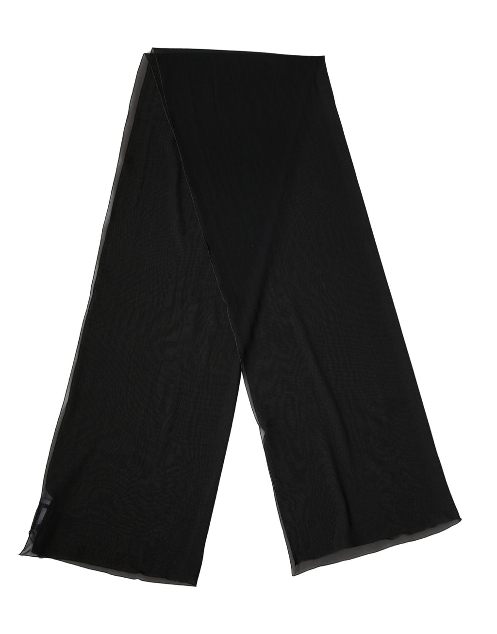 Dolce & Gabbana Black Silk Neck Wrap Shawl Stole 200cm x 64cm  Scarf