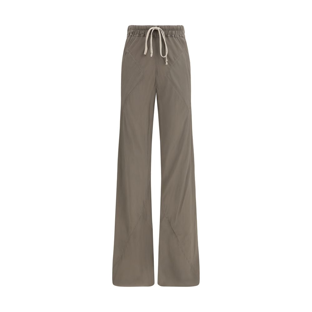 Rick Owens Brown Silk Flared Pants