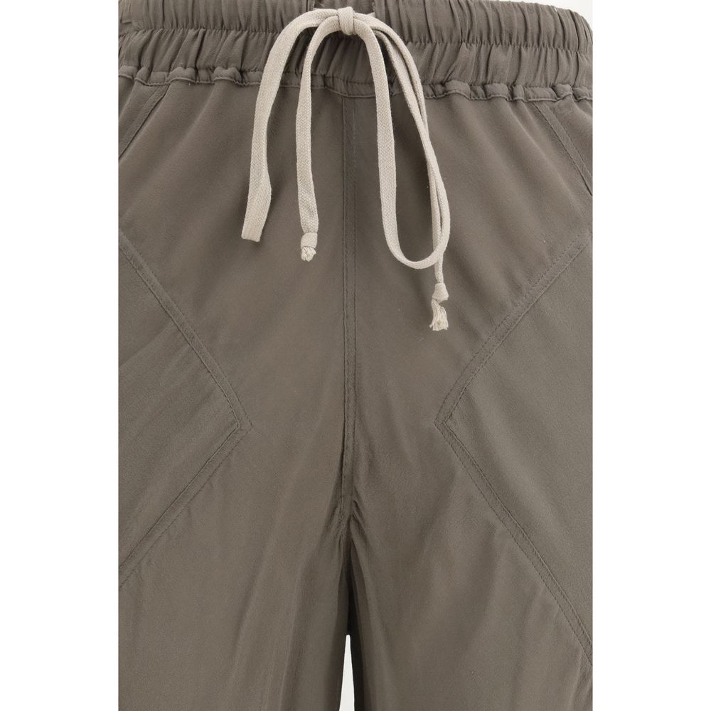 Rick Owens Brown Silk Flared Pants