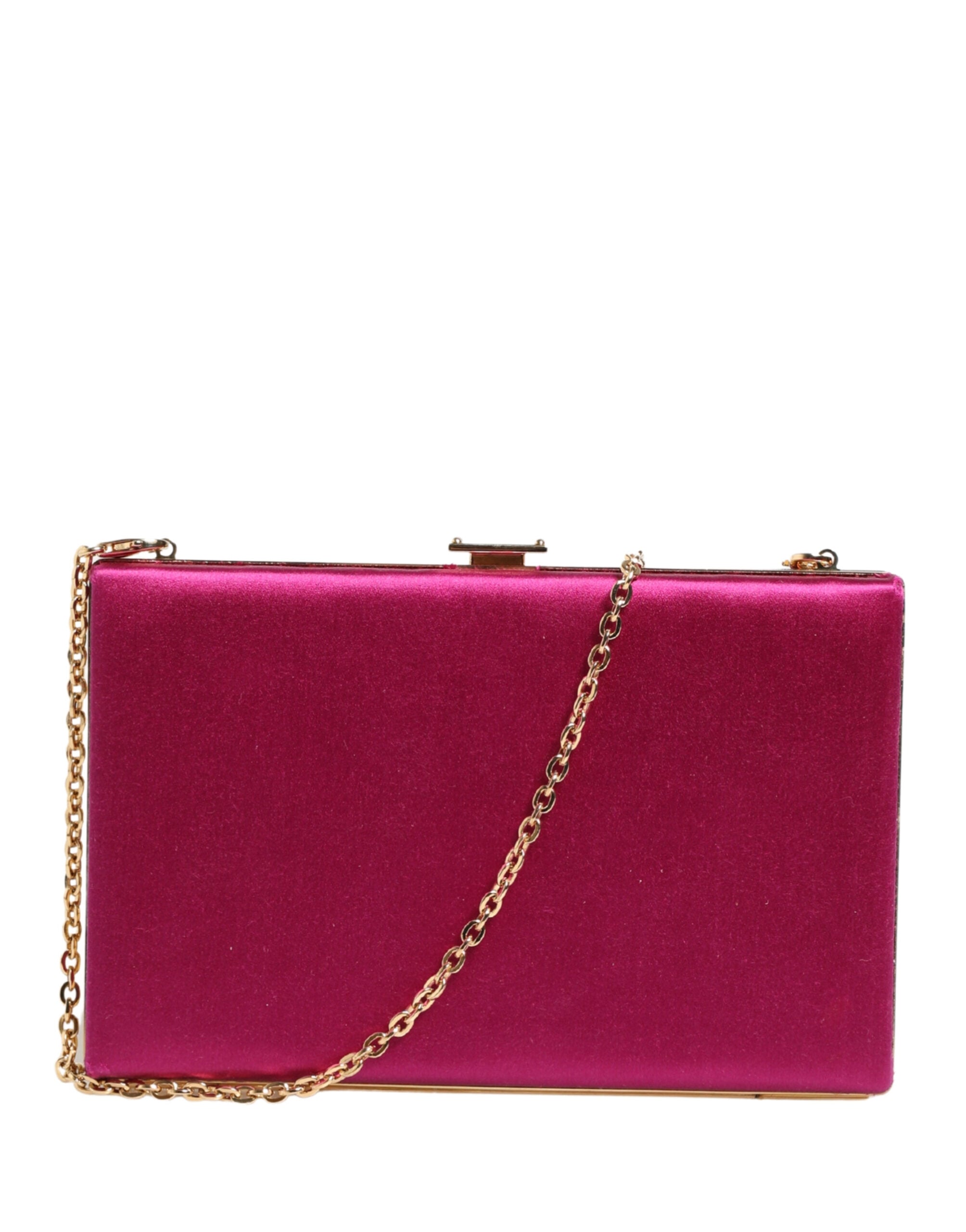 Dolce & Gabbana Pink Cotton Clutch Evening Crossbody Women Purse Bag