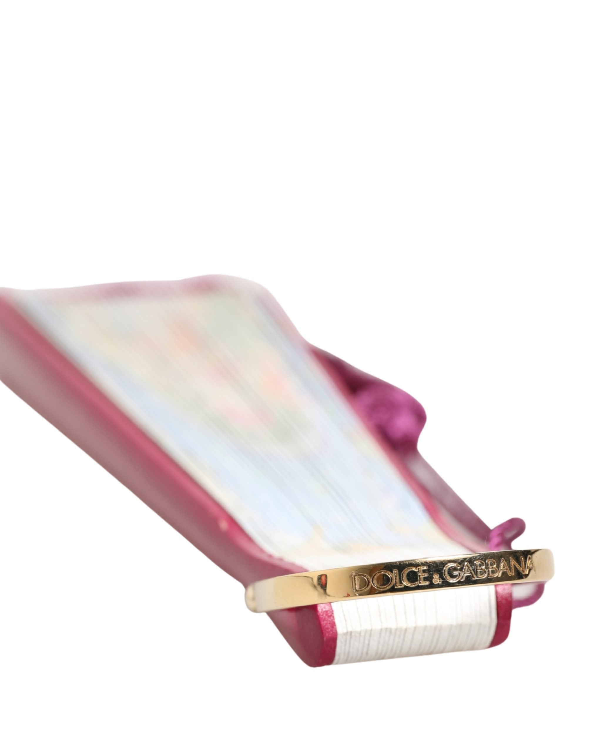 Dolce & Gabbana Multicolor Scenery Decorative Folding WoodCotton Hand Fan