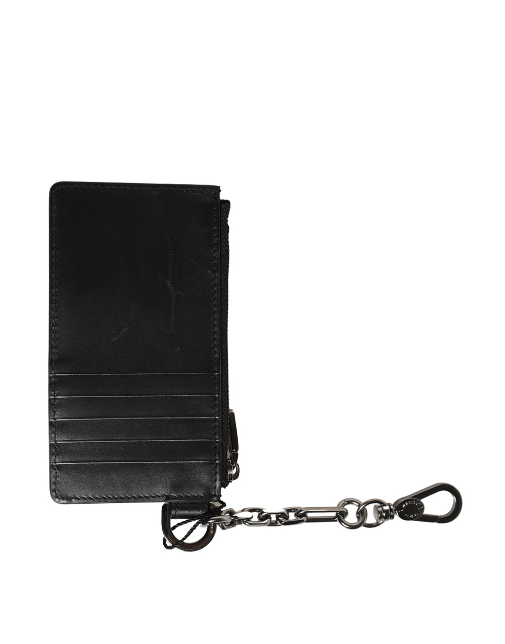 Dolce & Gabbana Black Calfskin Leather DG Logo Card Holder Women Wallet