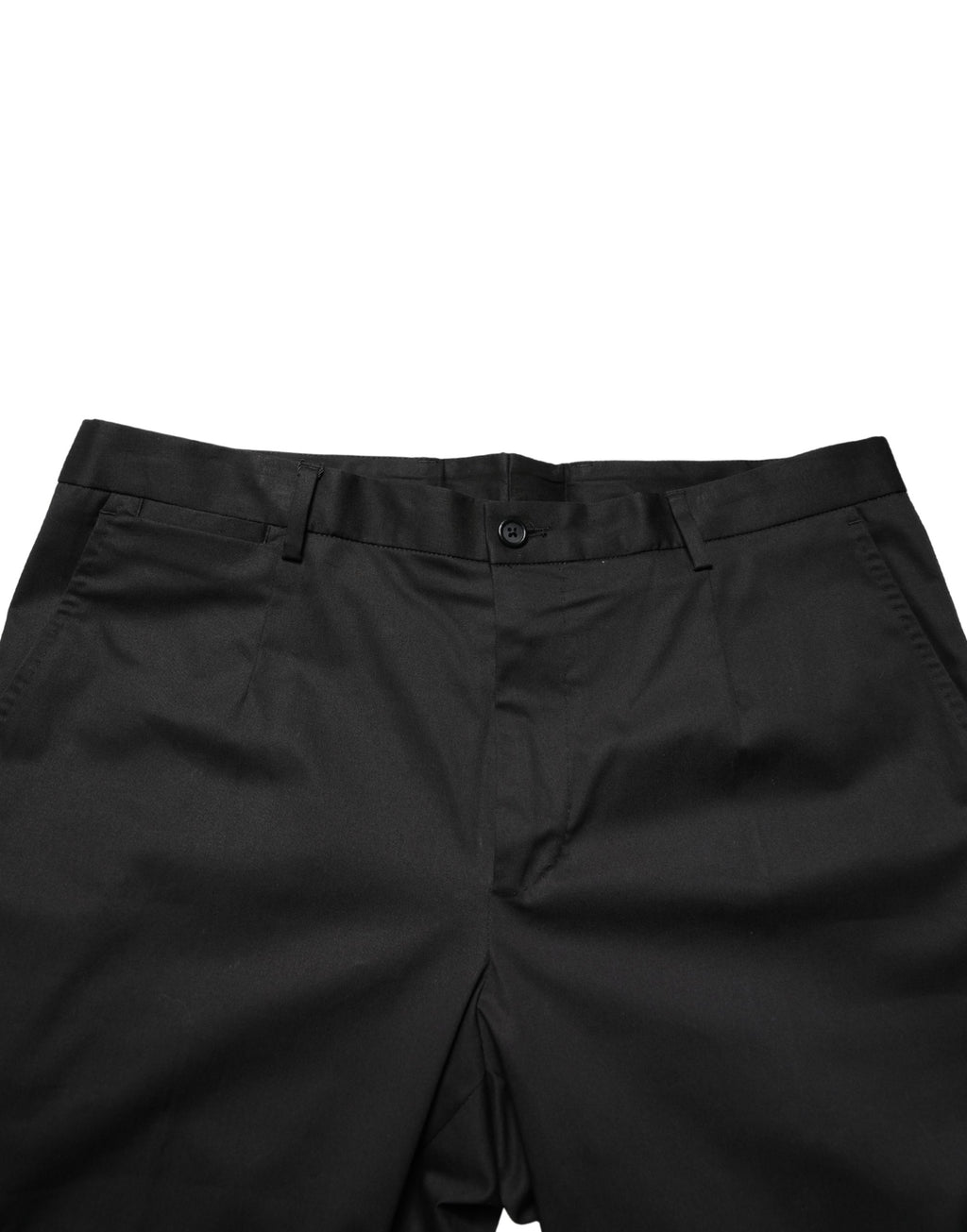 Dolce & Gabbana Black Cotton Skinny Men Dress Trouser Pants