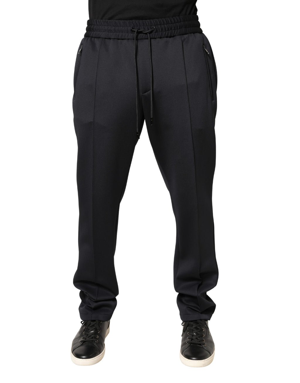 Dolce & Gabbana Black Polyester Skinny Jogger Trouser Pants