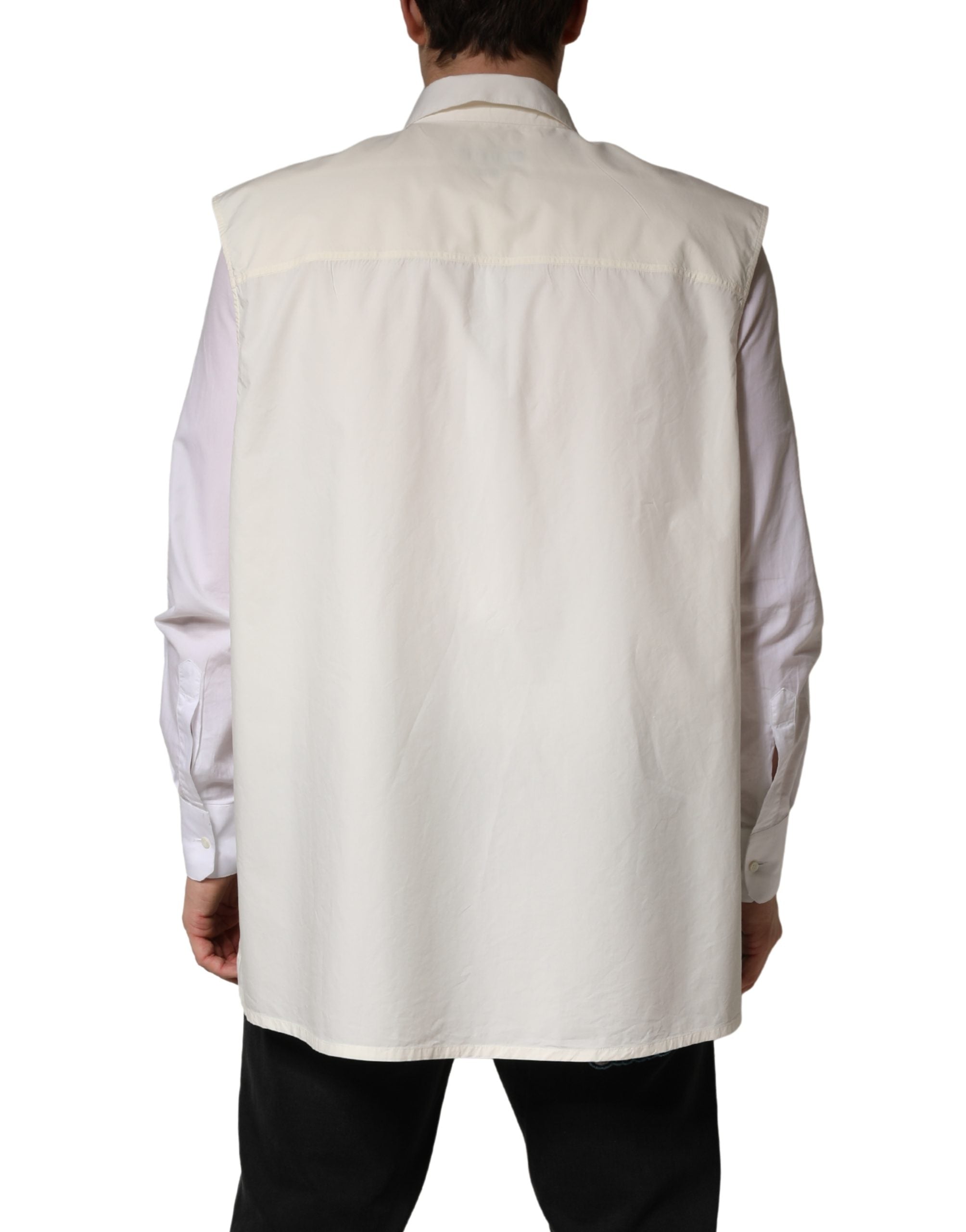 Dolce & Gabbana White MARTINI Cotton Men Dress Formal Shirt
