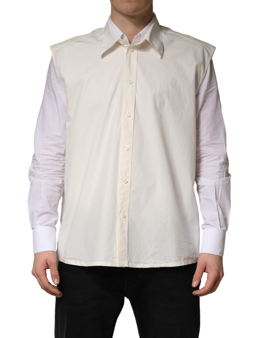Dolce & Gabbana White MARTINI Cotton Men Dress Formal Shirt