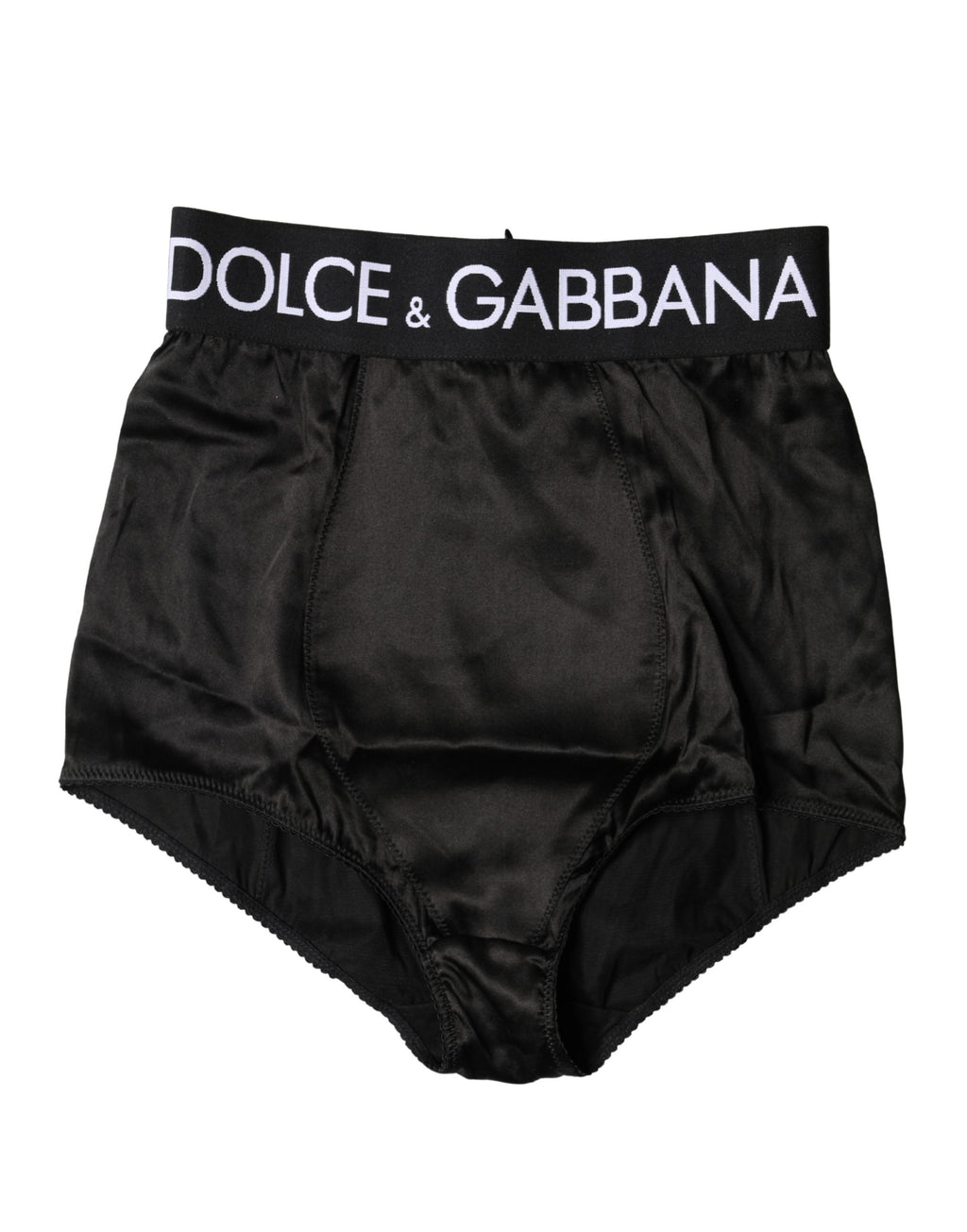 Dolce & Gabbana Black Logo Girdle High Waist Panty  Underwear