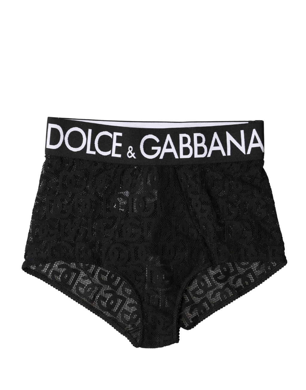 Dolce & Gabbana Black Logo Girdle High Waist Panty Underwear