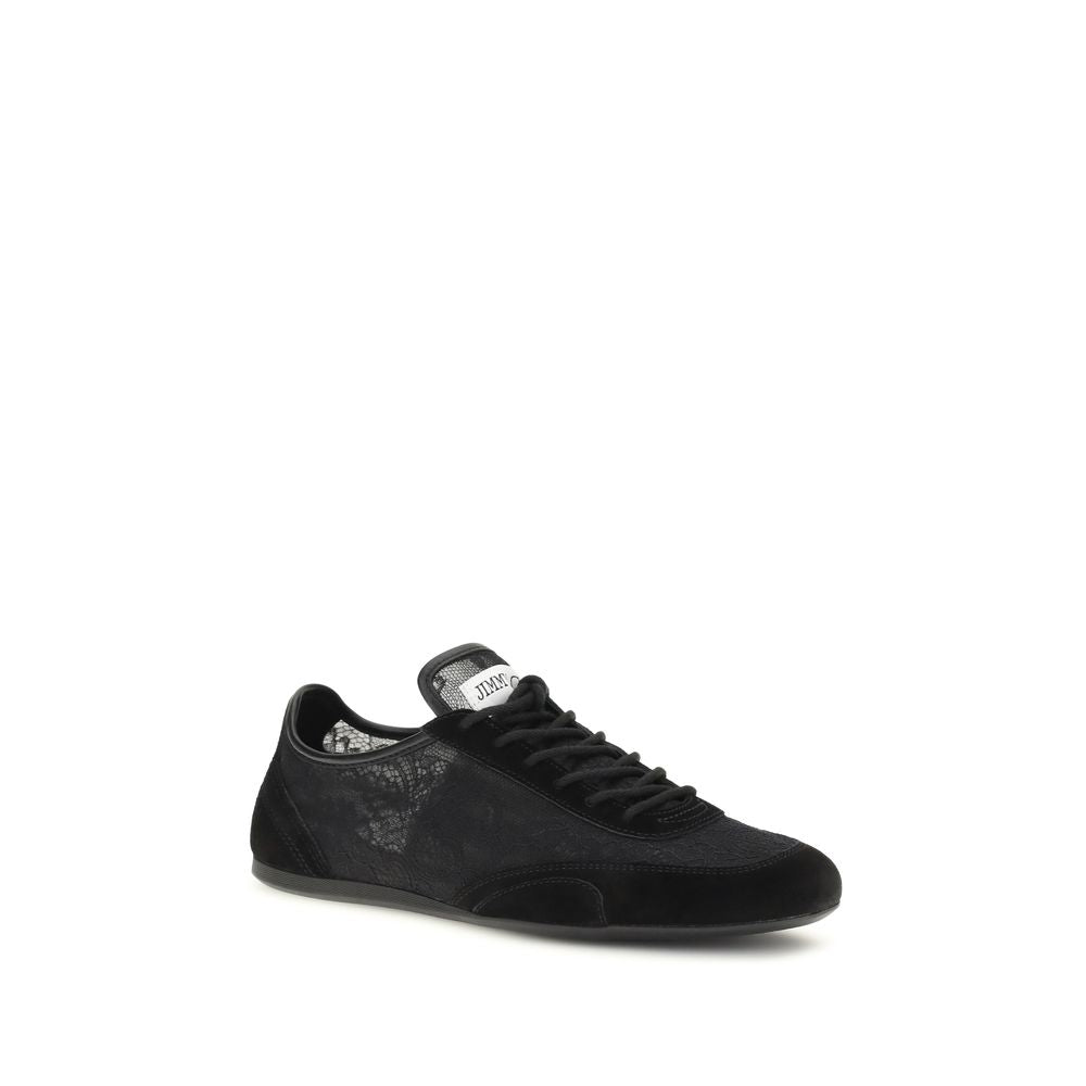 Jimmy Choo Black Calf Leather Bos Taurus Athletic Sneakers