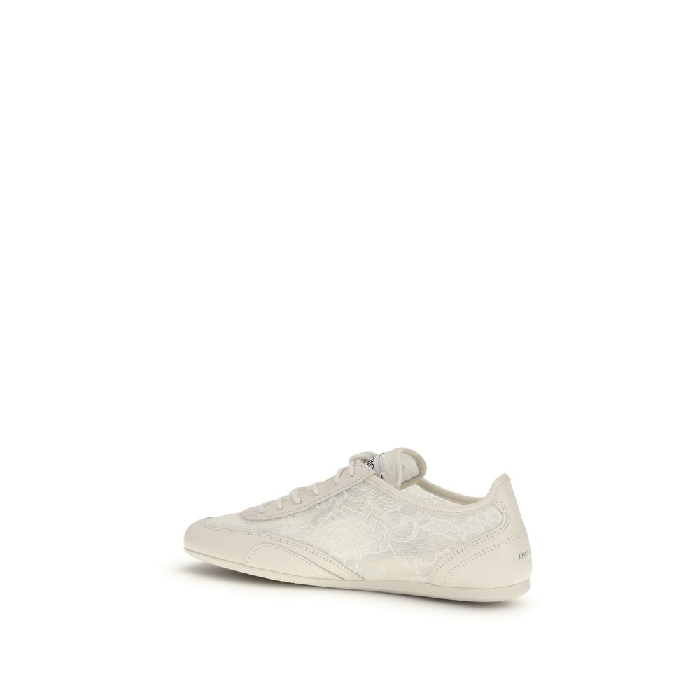 Jimmy Choo Beige Calf Leather Bos Taurus Athletic Sneakers