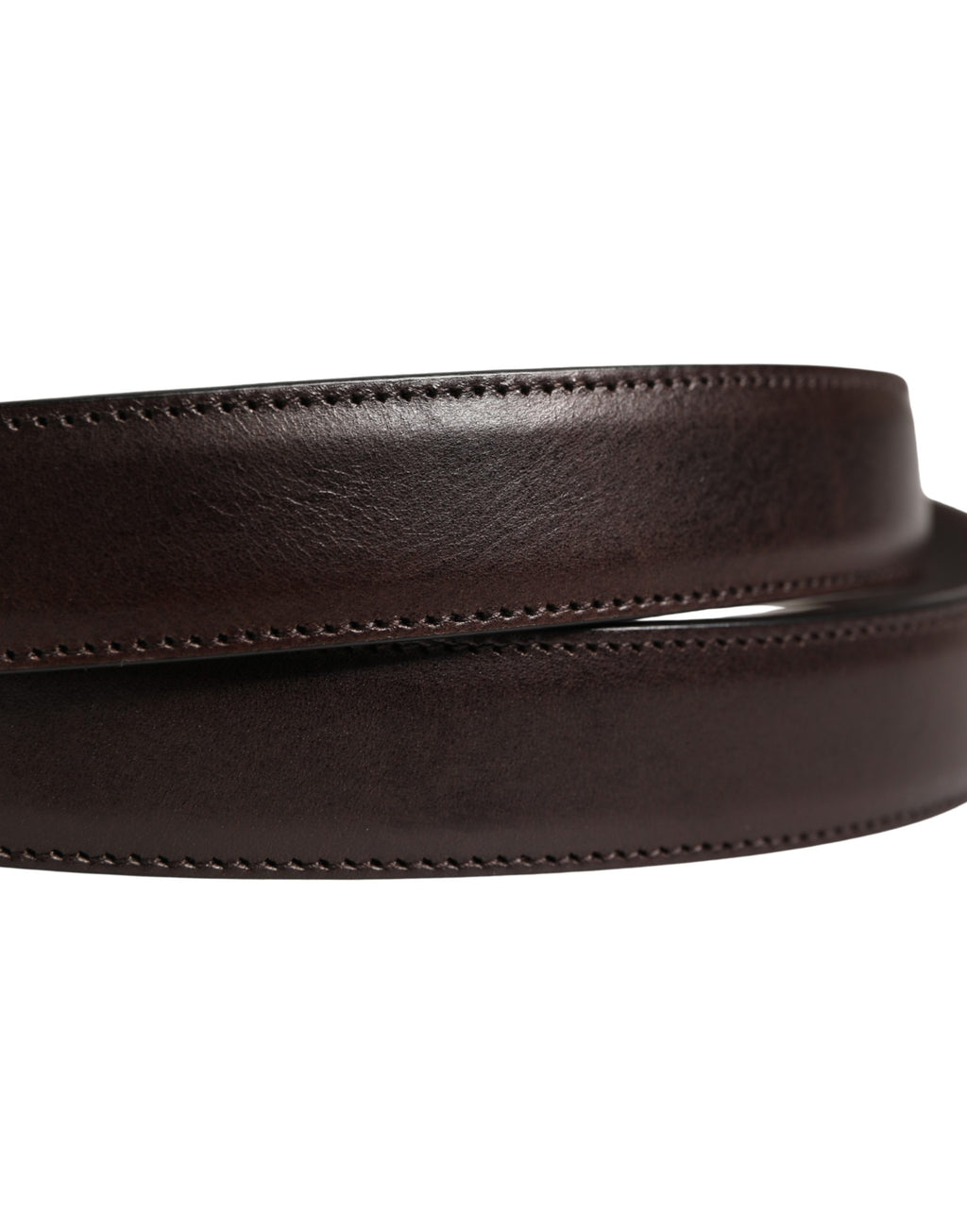 Dolce & Gabbana Men Brown Classic Leather Metal Buckle Belt