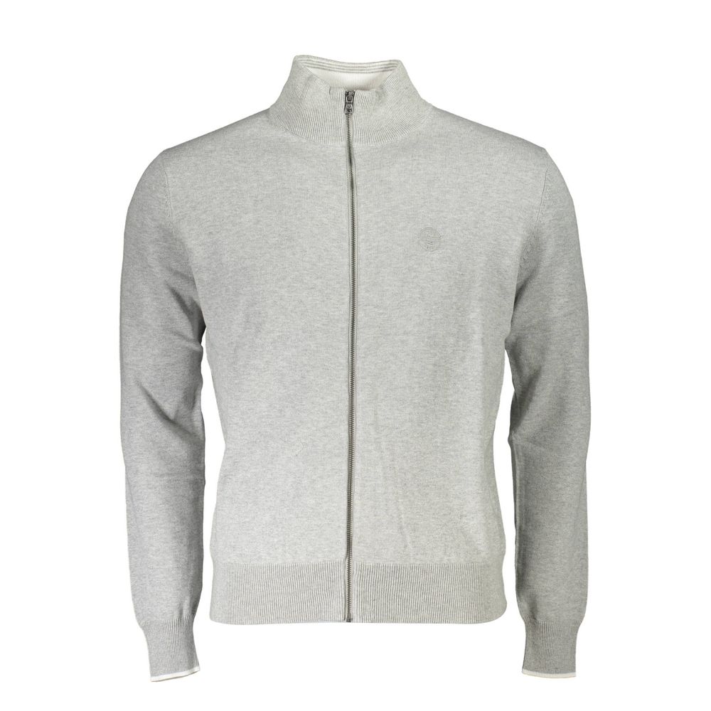 North Sails Grigio Organic Cotton Men Cardigan