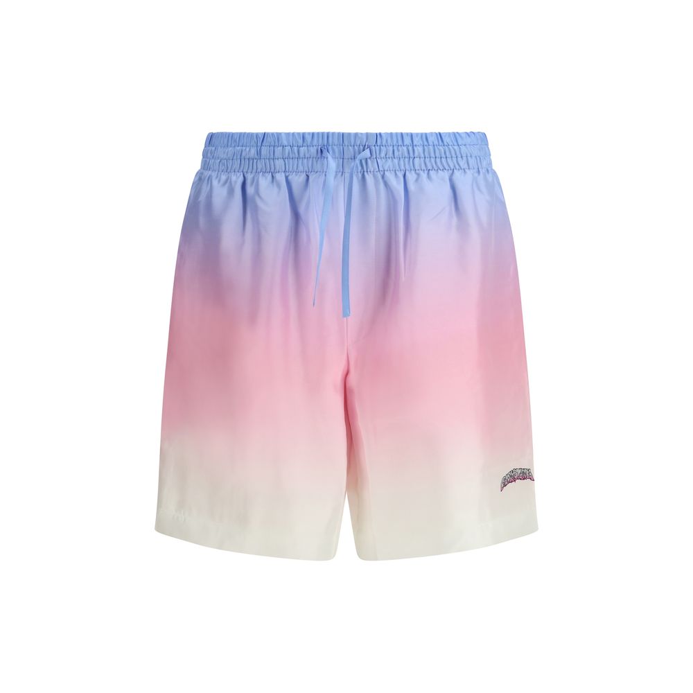 Casablanca Multicolor Silk Bermuda Shorts