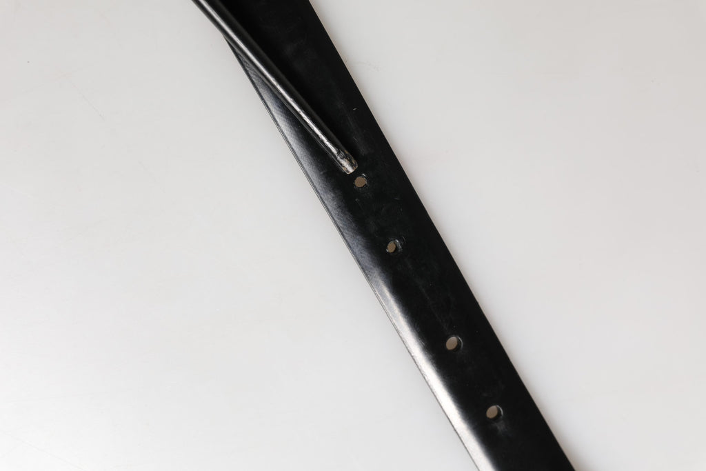 Dolce & Gabbana Men Black Classic Leather Metal Buckle Belt