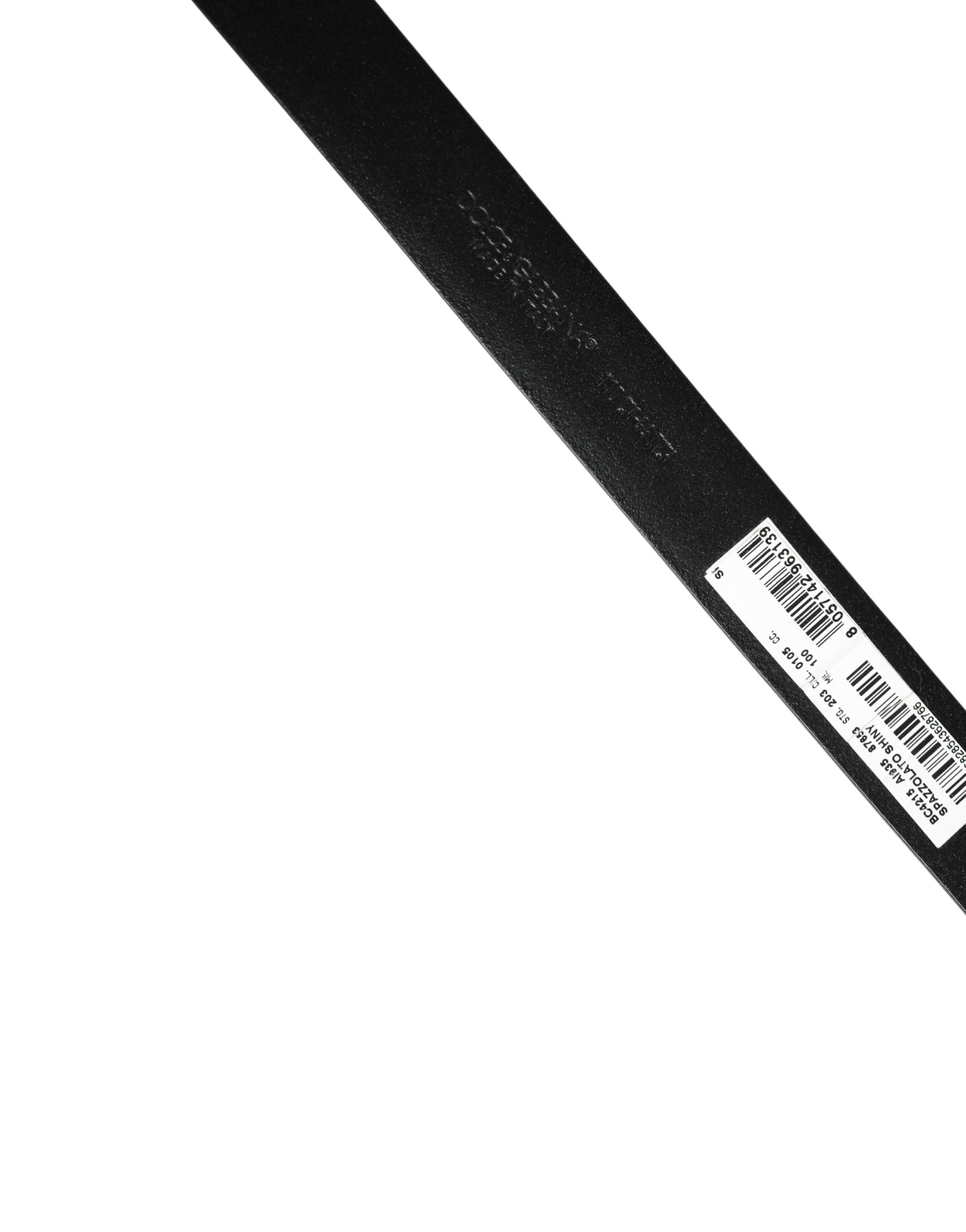 Dolce & Gabbana Men Black Classic Leather Metal Buckle Belt