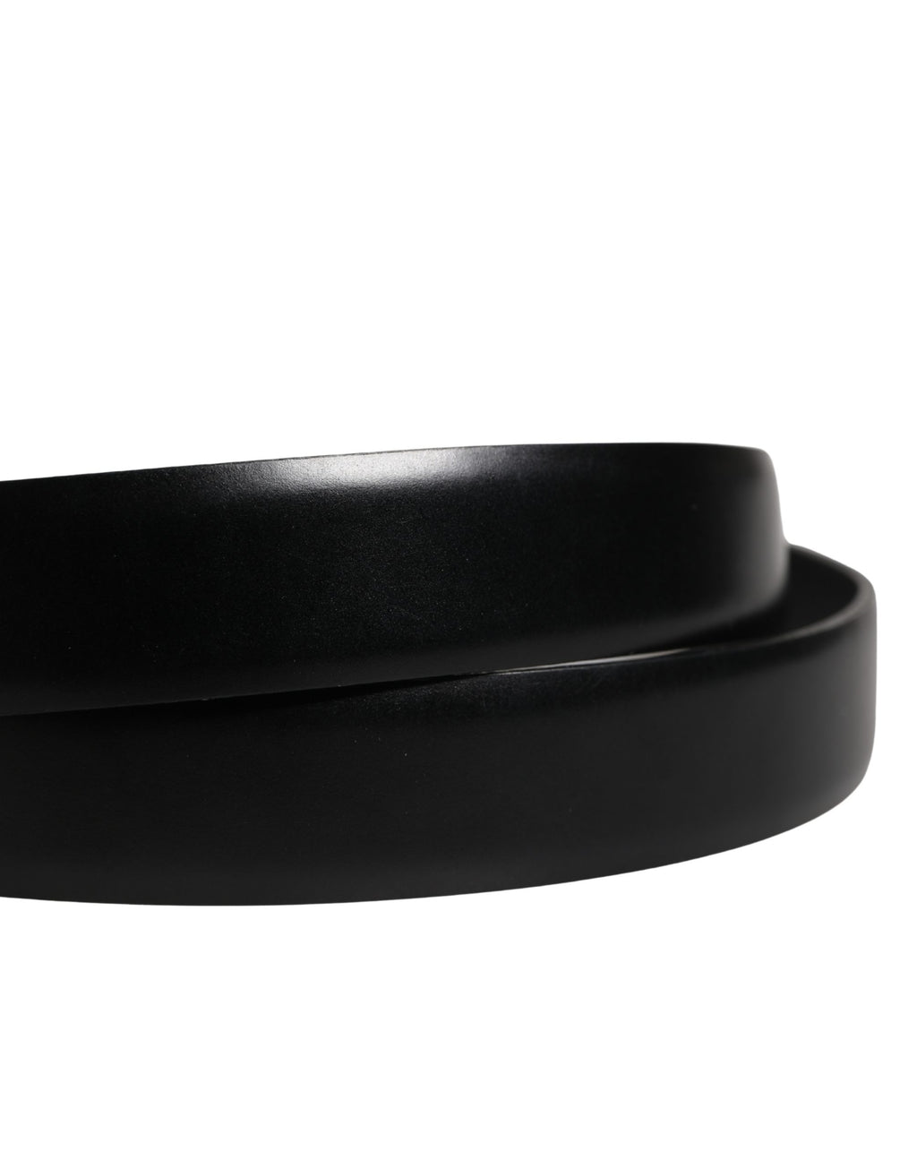 Dolce & Gabbana Men Black Classic Leather Metal Buckle Belt