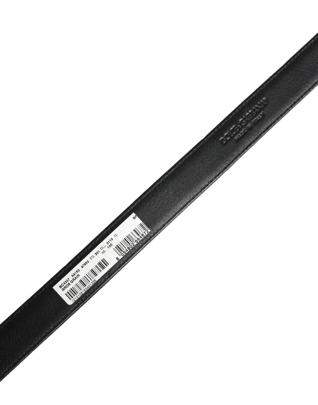 Dolce & Gabbana Men Black Viscose Leather Metal Buckle Belt