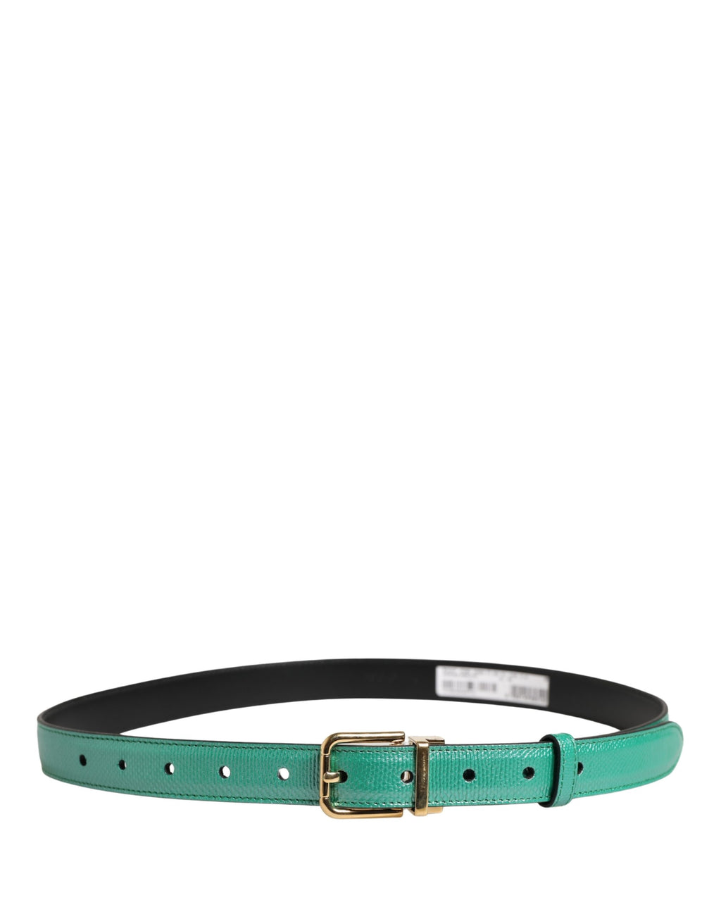 Dolce & Gabbana Men Green Classic Leather Metal Buckle Belt