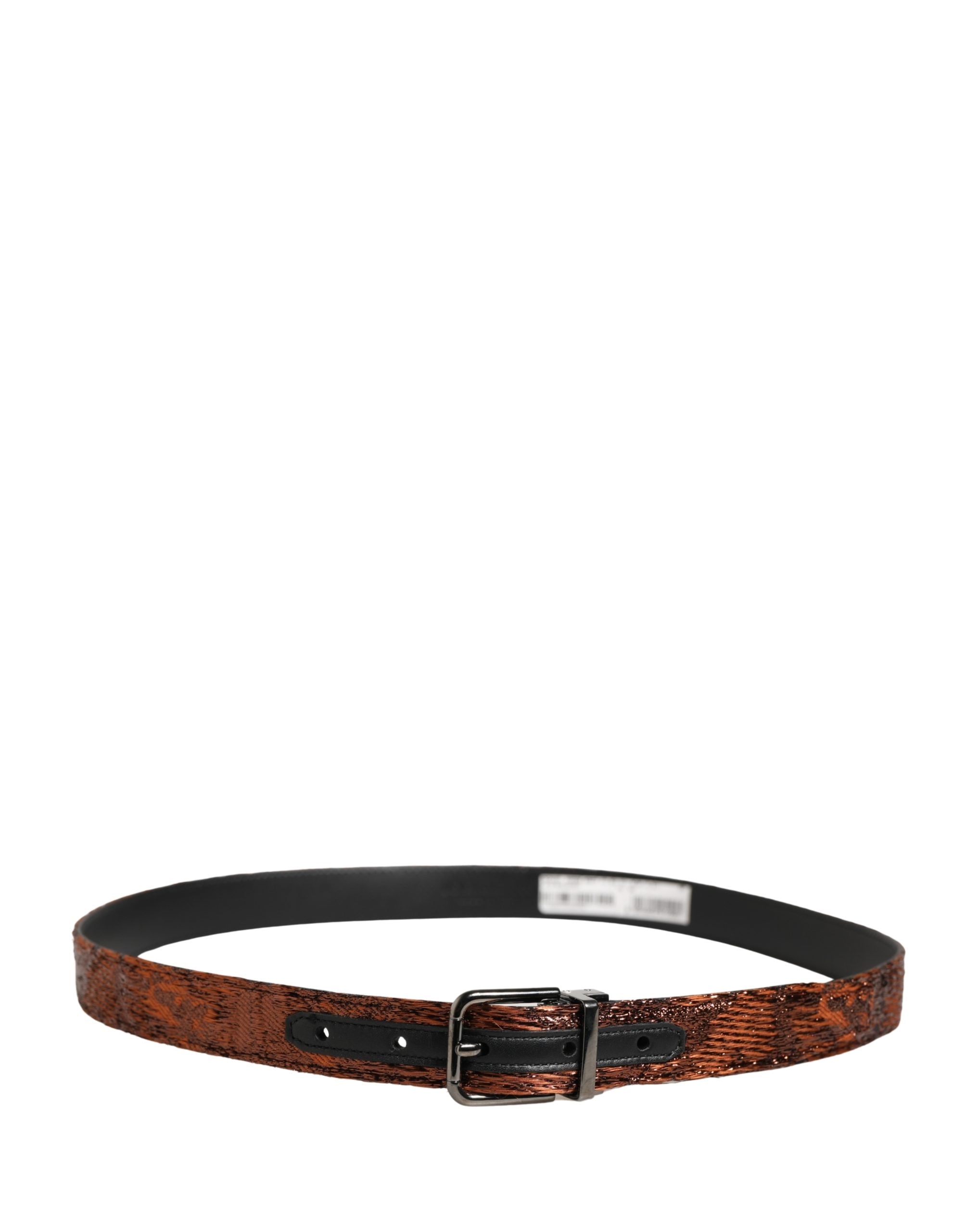 Dolce & Gabbana Men Brown Classic Polyester Metal Buckle Belt