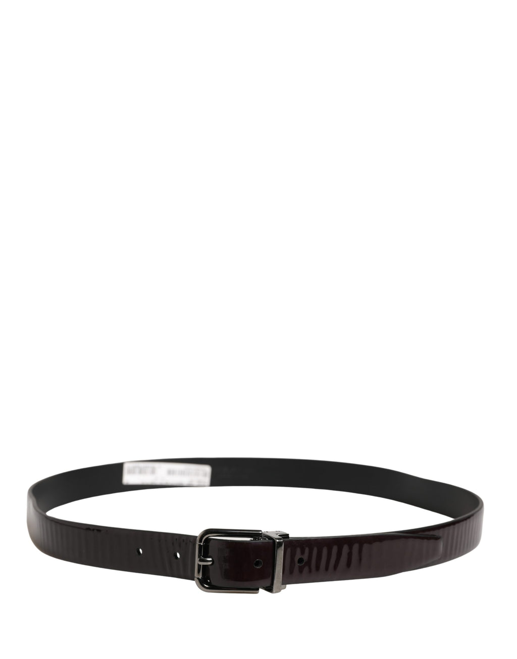 Dolce & Gabbana Men Black Classic Leather Metal Buckle Belt