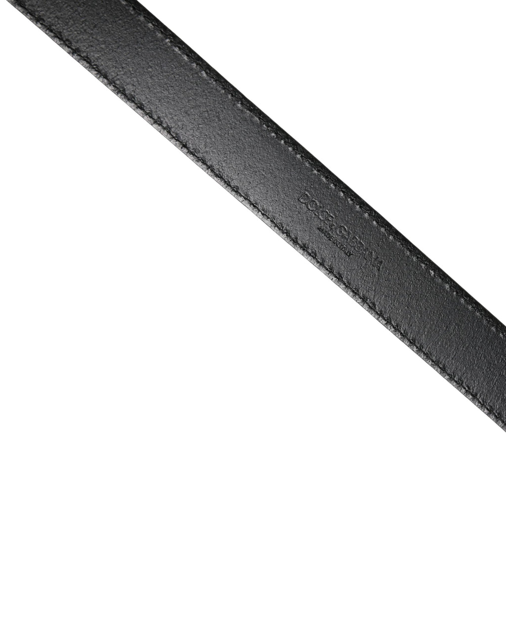 Dolce & Gabbana Men Black Classic Leather Square Buckle Belt