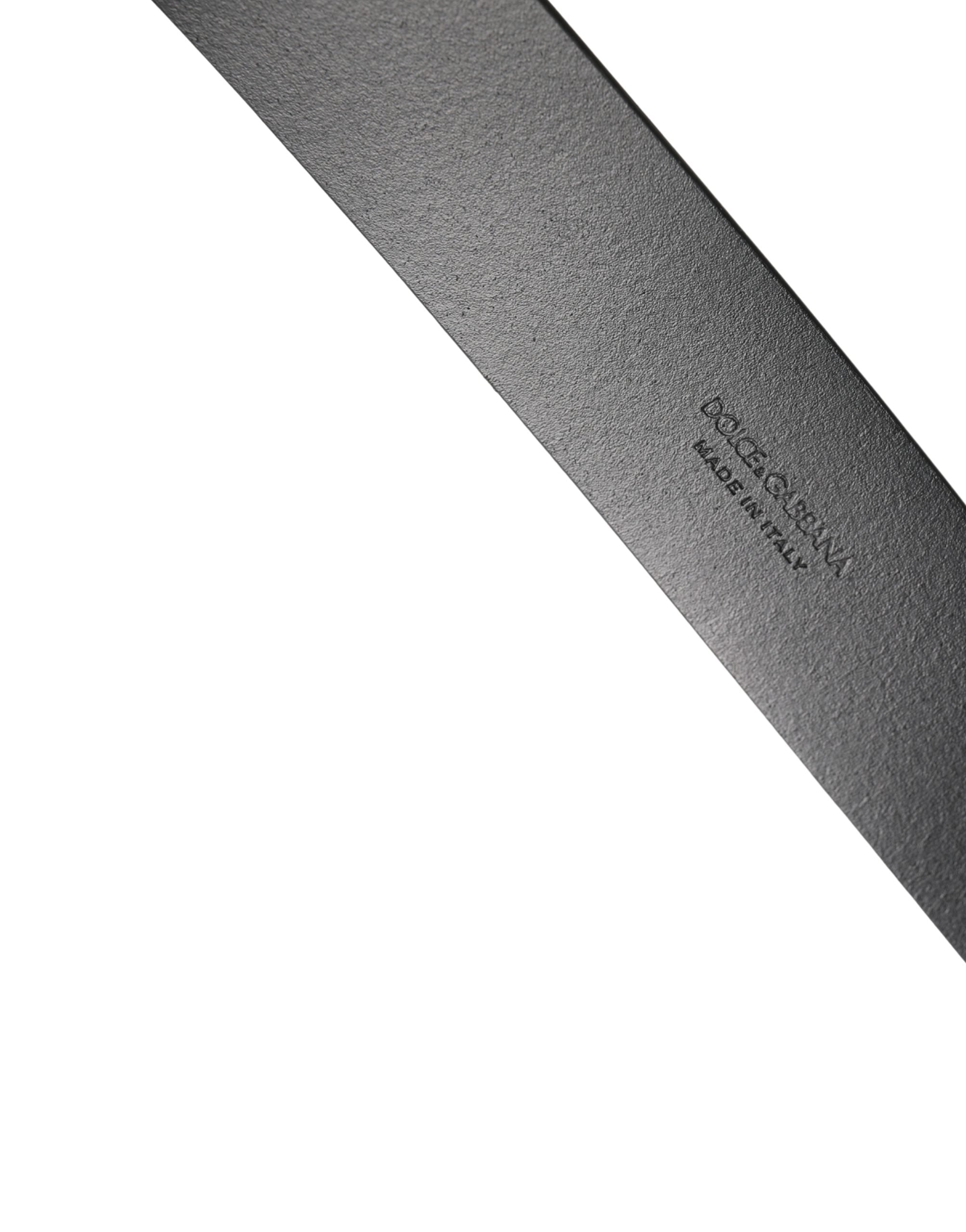 Dolce & Gabbana Men Brown Classic Leather Metal Buckle Belt