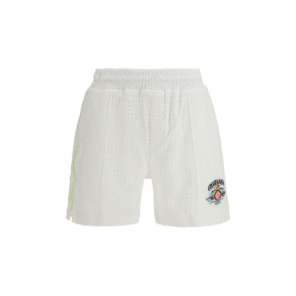 Casablanca White Cotton Bermuda Shorts