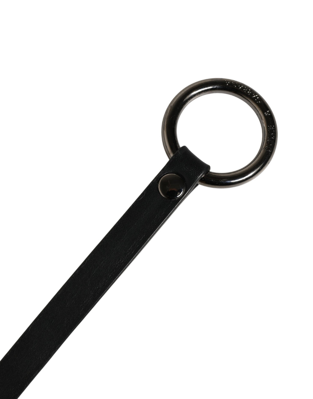 Dolce & Gabbana Men Black Calfskin Leather Metal Buckle Belt