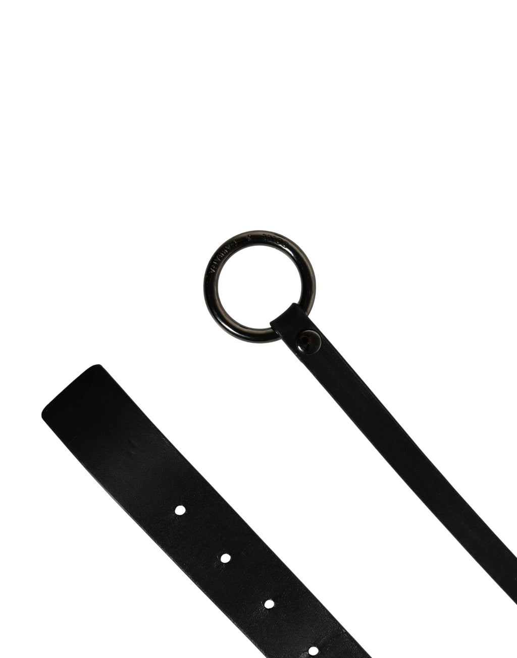 Dolce & Gabbana Men Black Calfskin Leather Metal Buckle Belt