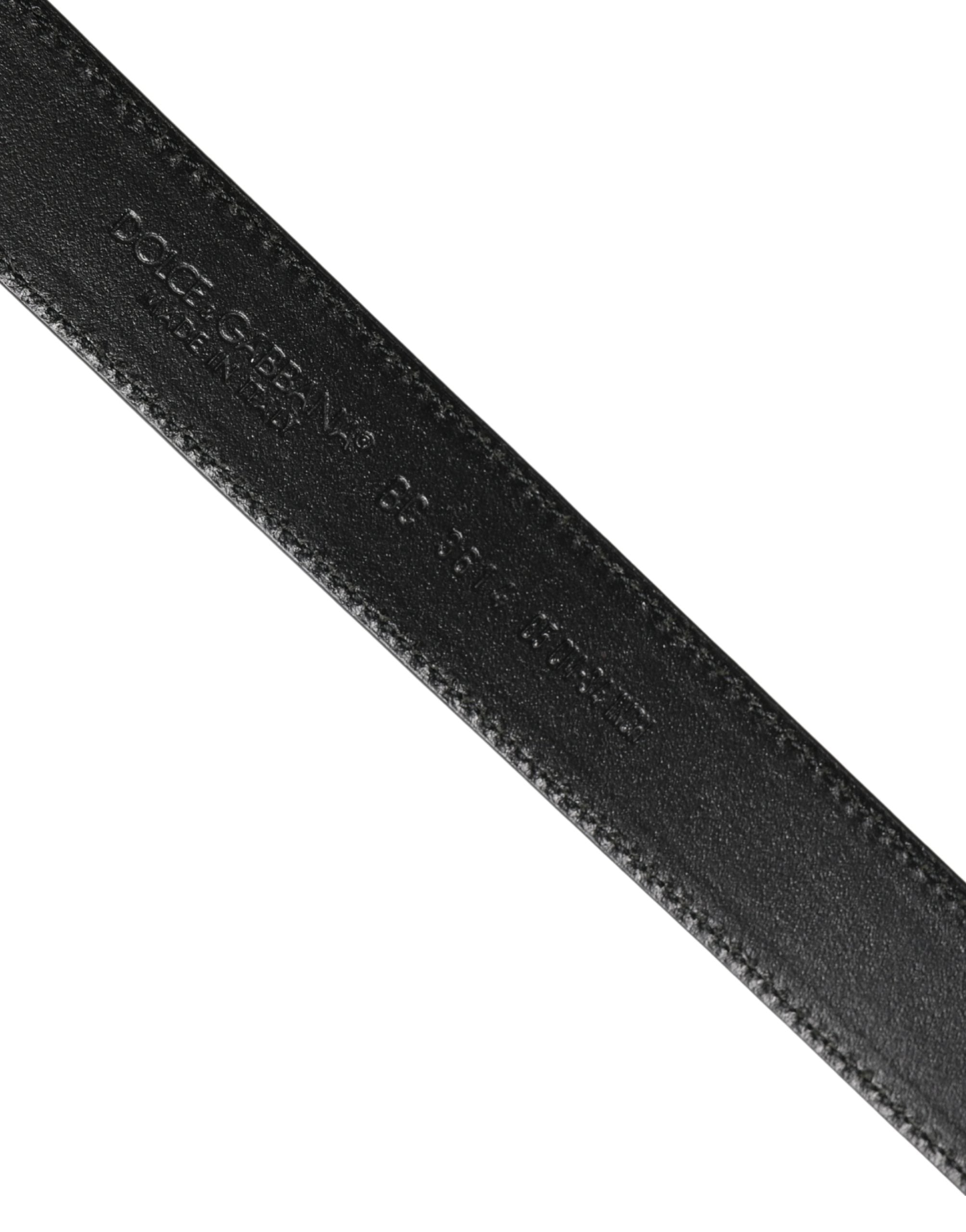 Dolce & Gabbana Men Brown Classic Leather Metal Buckle Belt