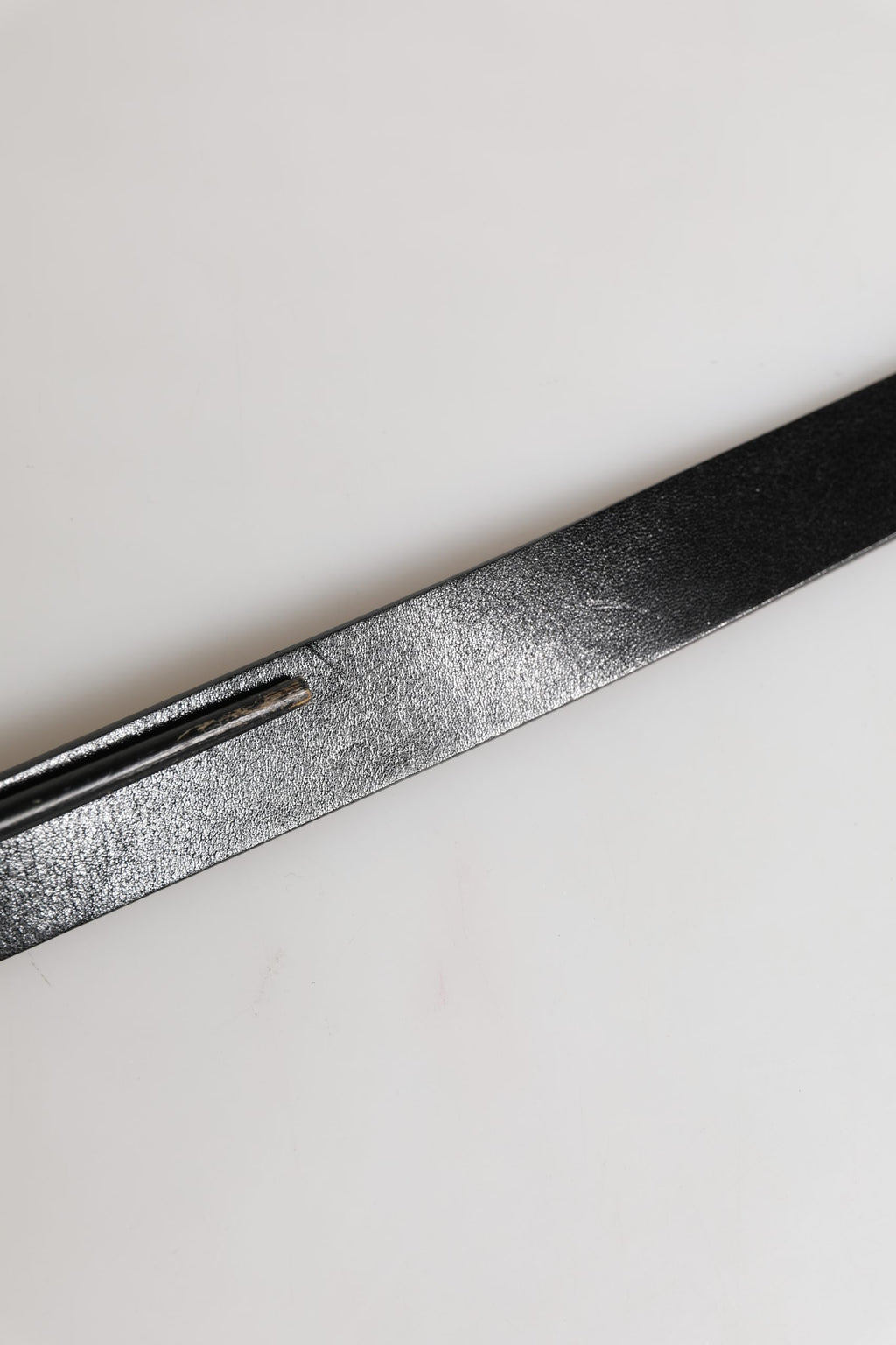 Dolce & Gabbana Men Black Classic Leather Logo Buckle Belt