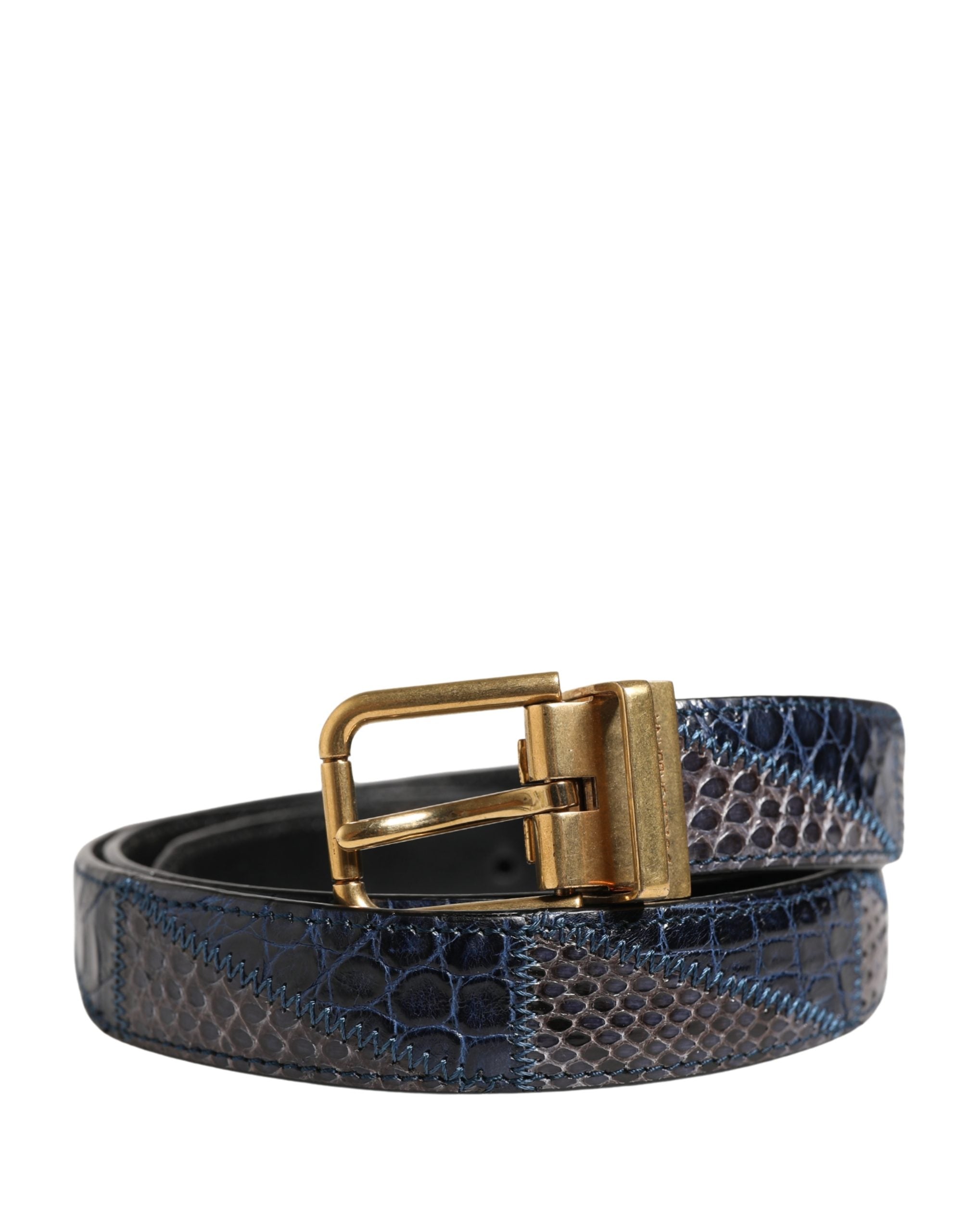 Dolce & Gabbana Men Multicolor Leather Metal Buckle Belt