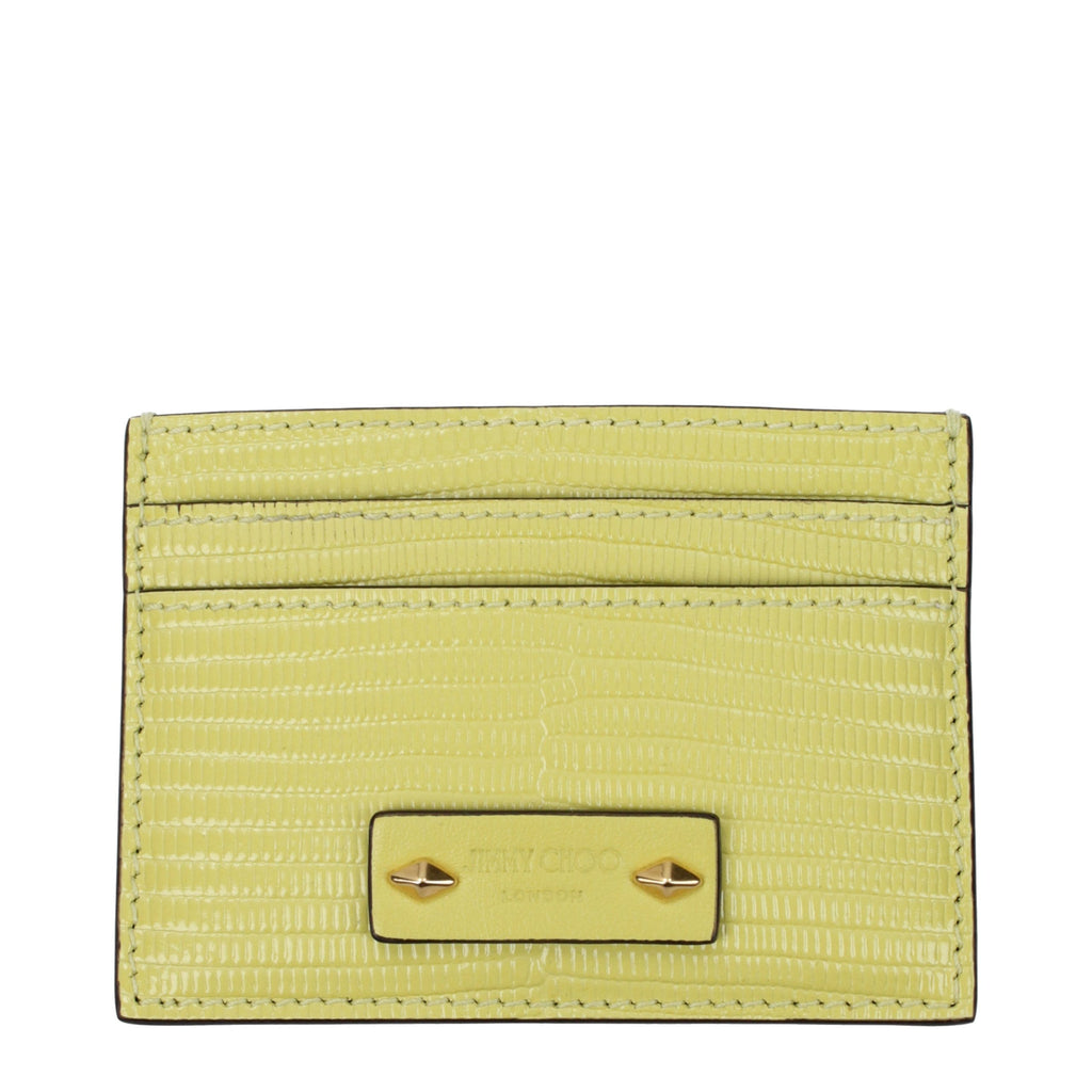 Jimmy Choo Yellow Leather Cardholder
