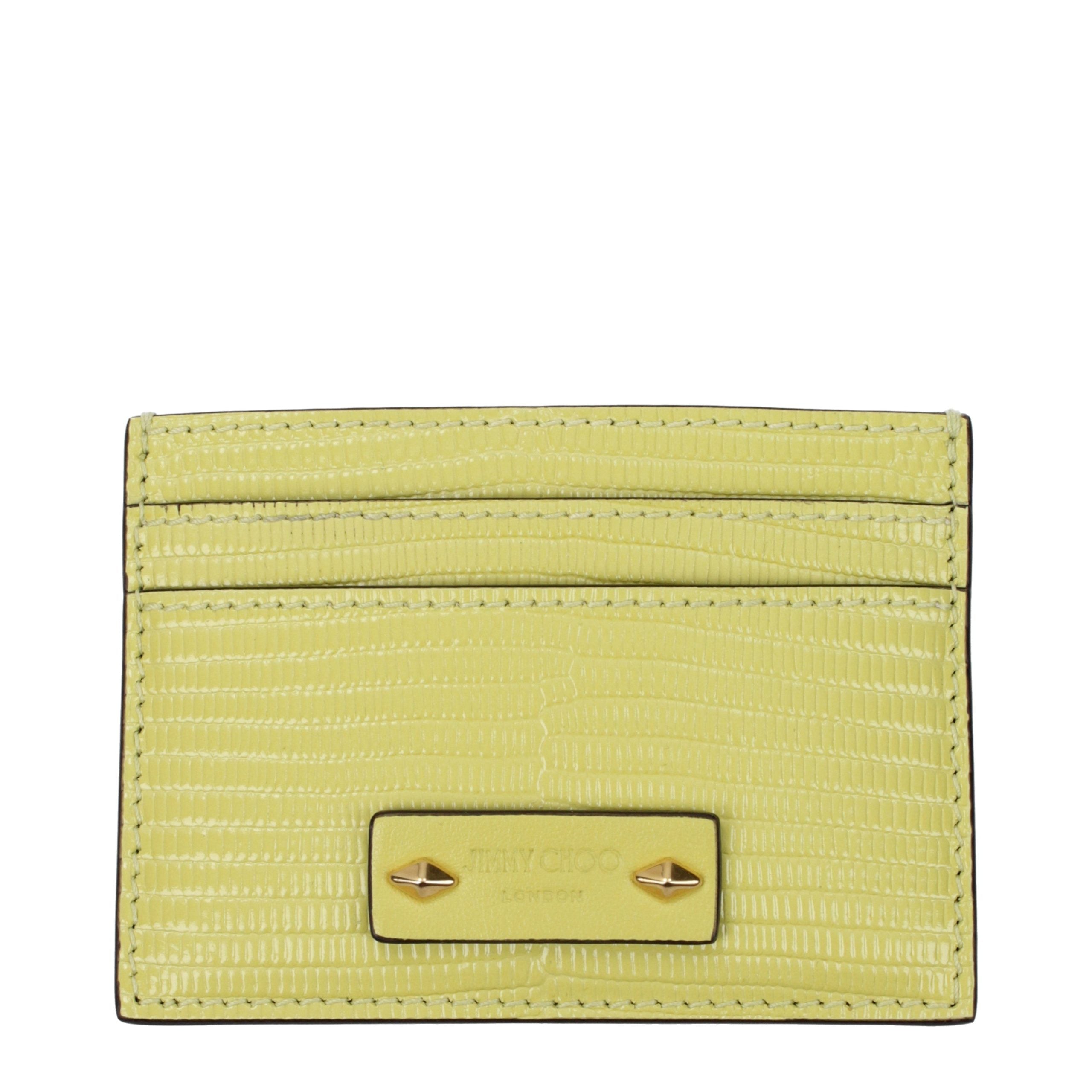 Jimmy Choo Yellow Leather Cardholder