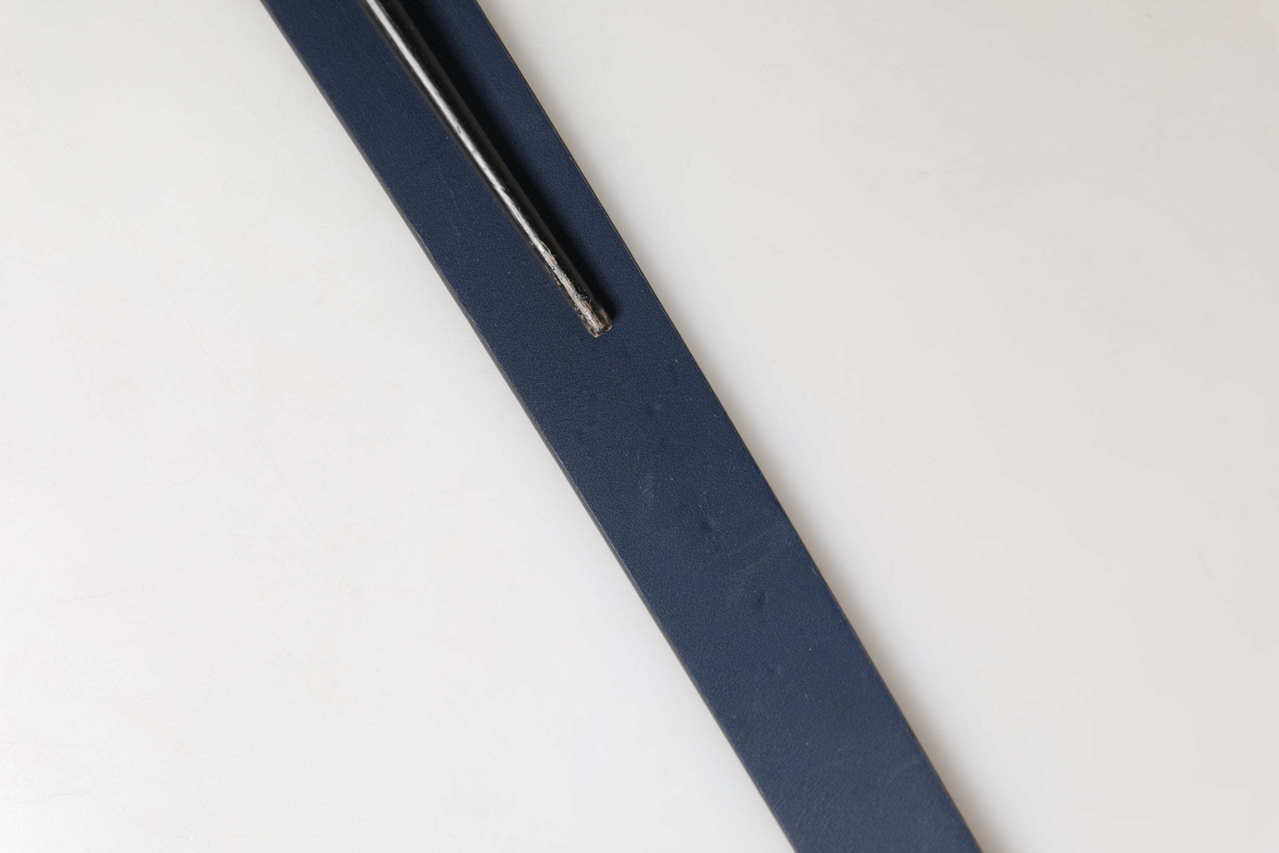 Dolce & Gabbana Blue Calf Leather Logo Metal Buckle Belt