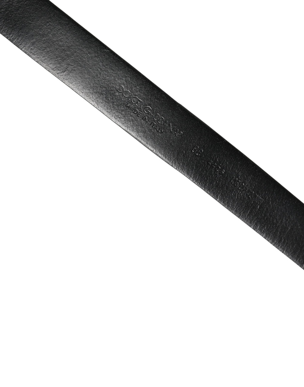 Dolce & Gabbana Men Black Calf Embellished Metal Buckle Belt