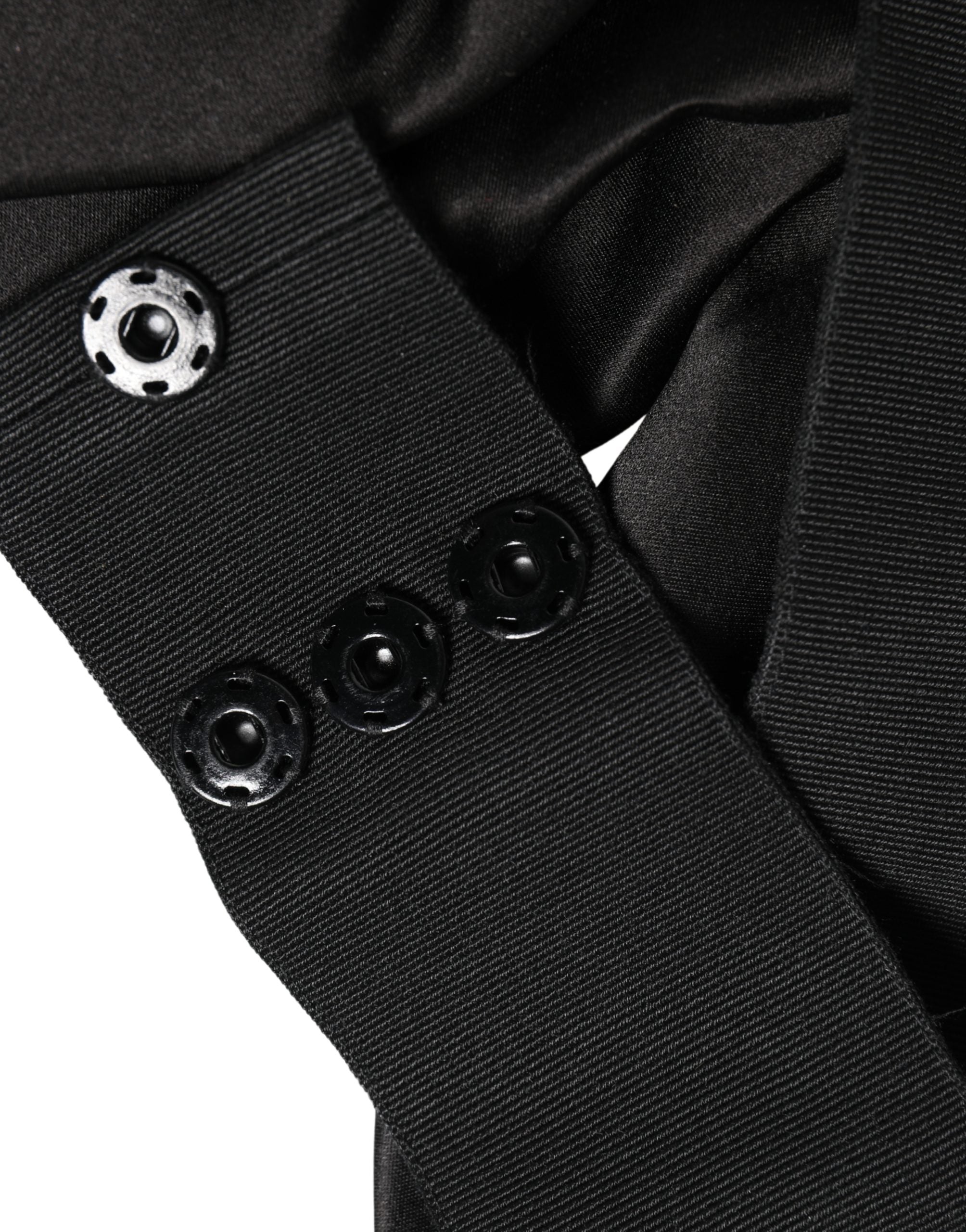 Dolce & Gabbana Black Silk Satin Sash Wide Waist Women Belt