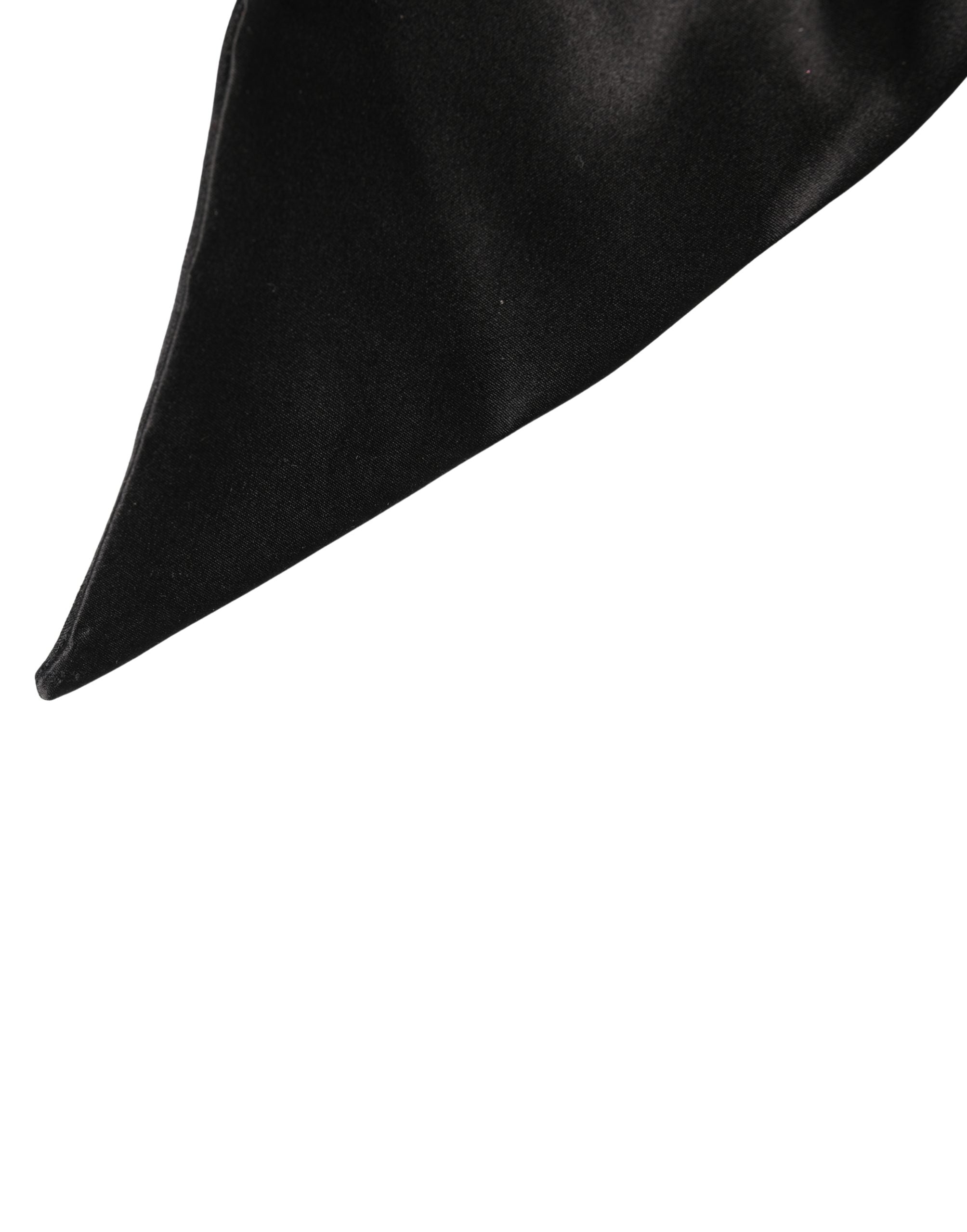 Dolce & Gabbana Black Silk Satin Sash Wide Waist Women Belt