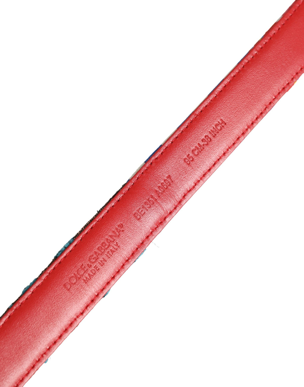 Dolce & Gabbana Multicolor Floral Jacquard Metal Buckle Belt