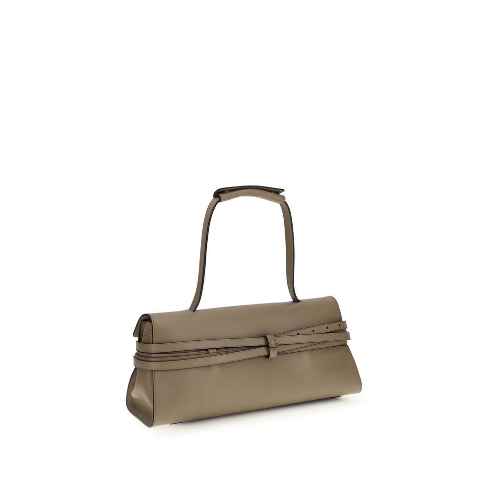 Moschino Beige Calf Leather Bos Taurus Handbag