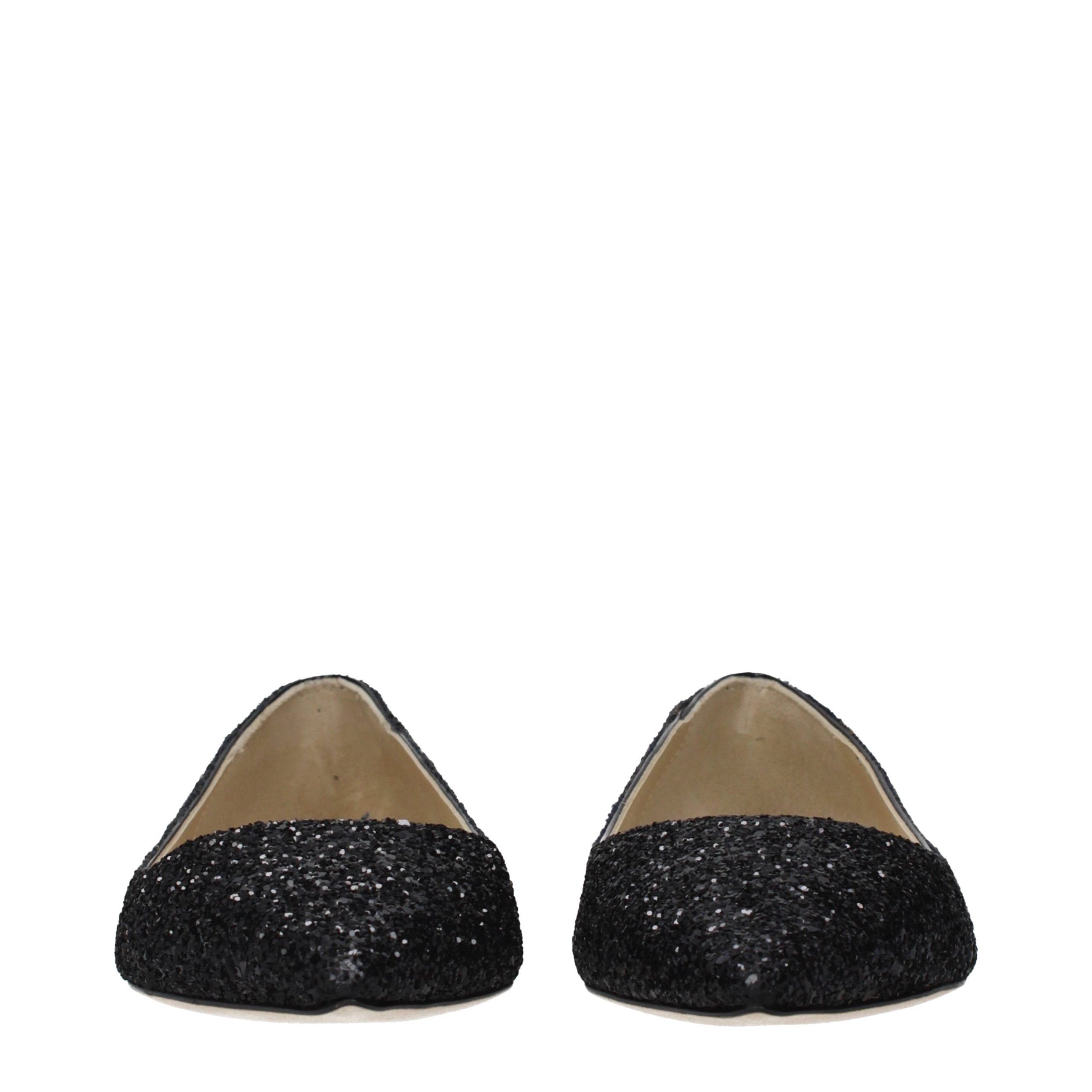 Jimmy Choo Black Plastic Ballet Flats