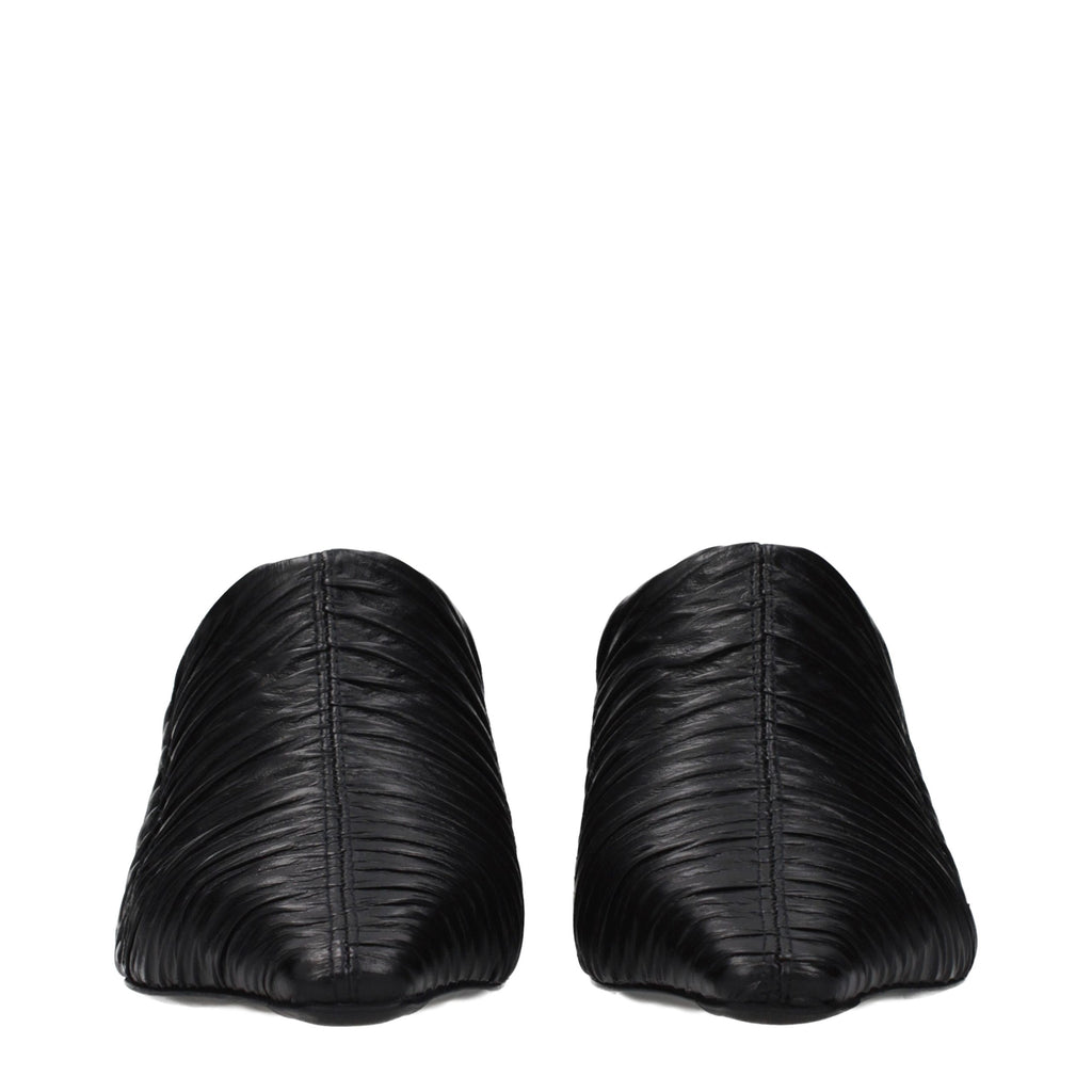 Jimmy Choo Black Leather Mid Heel Pumps