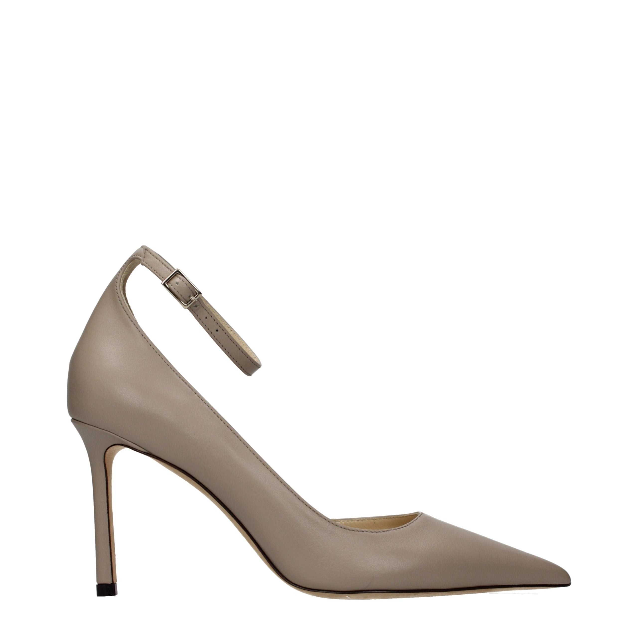 Jimmy Choo Gray Leather High Heel Pumps