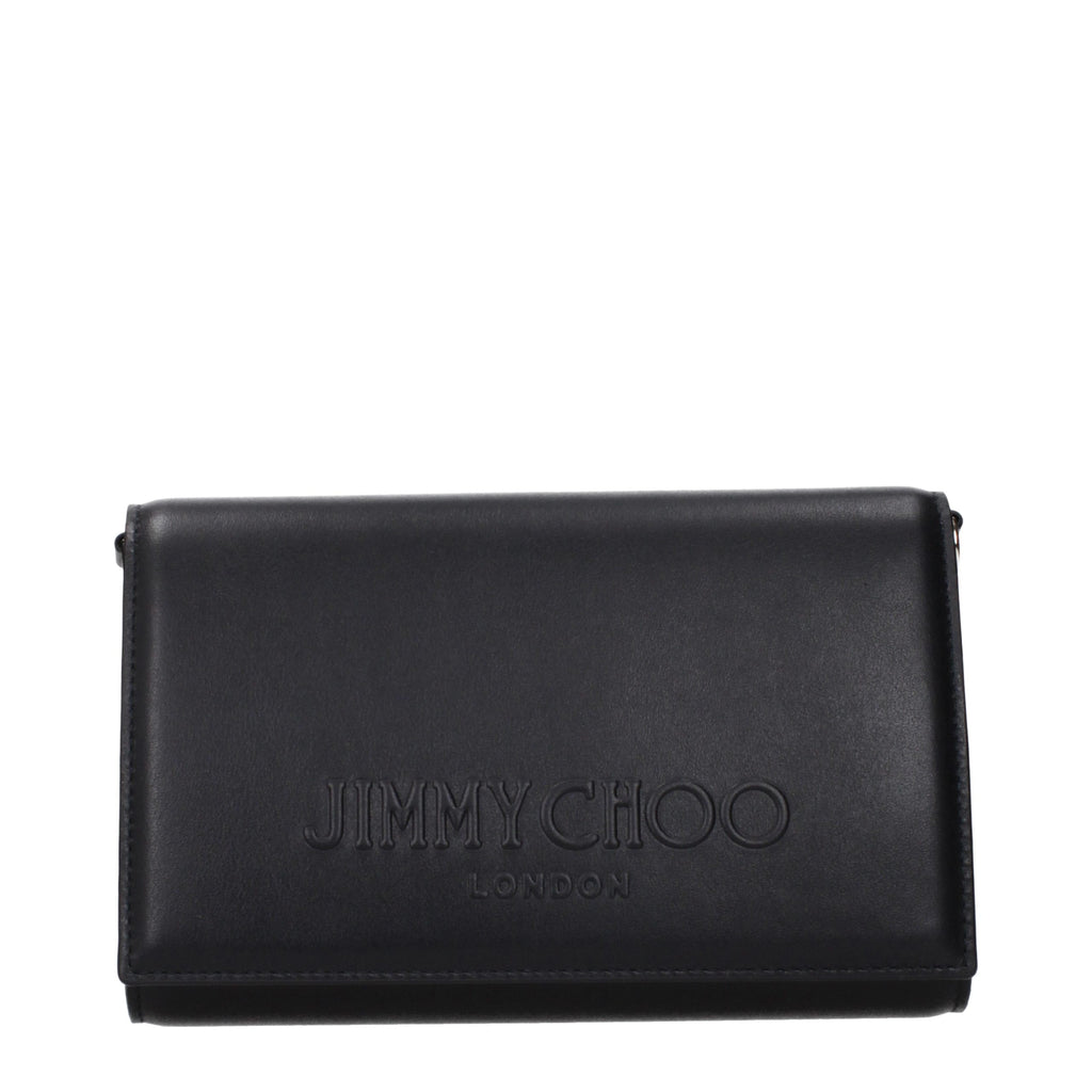Jimmy Choo Black Leather Clutch Bag