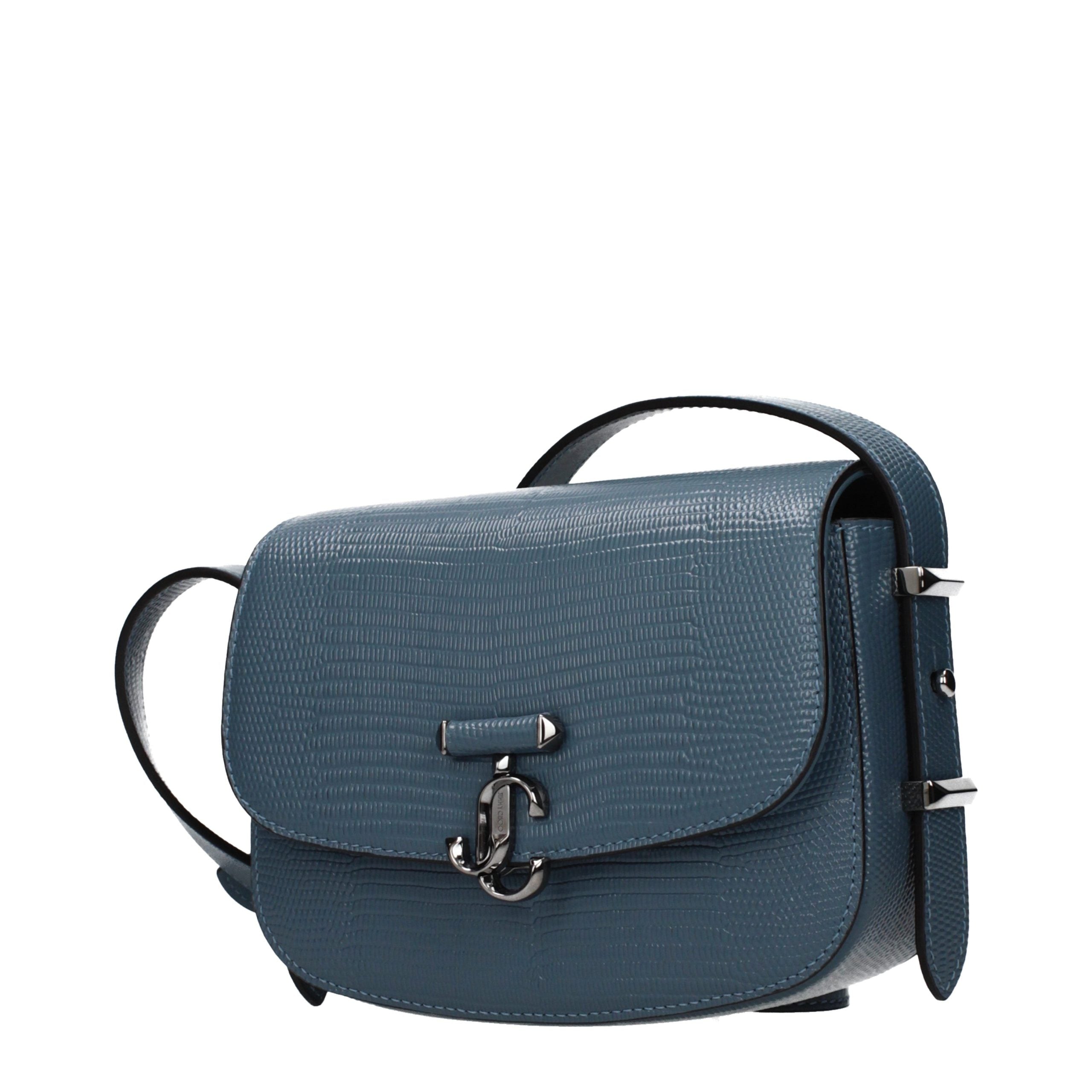 Jimmy Choo Blue Leather Shoulder Bag