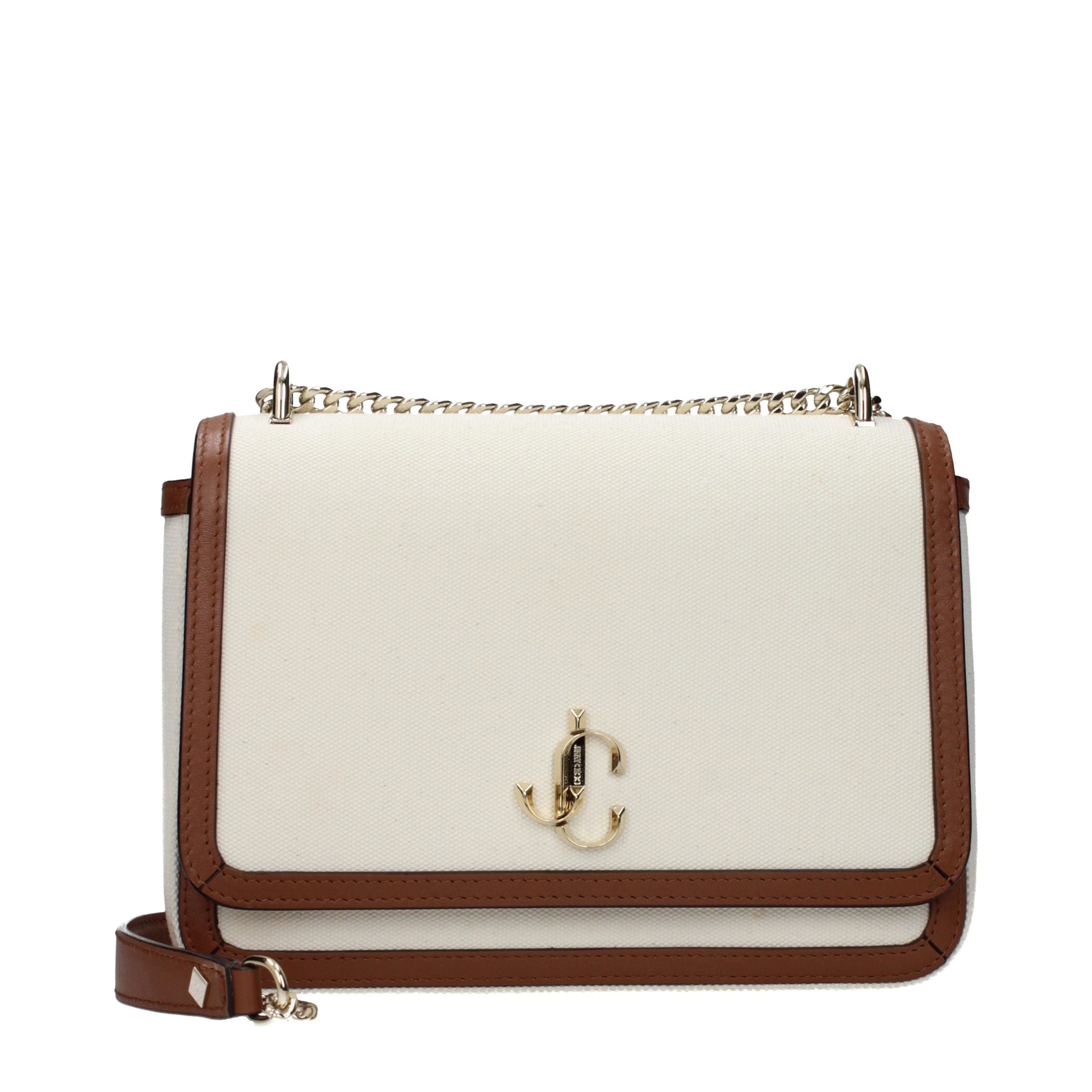 Jimmy Choo Beige Fabric Crossbody Bag