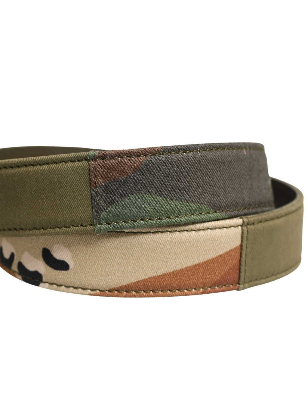 Dolce & Gabbana Green Camouflage Devotion Metal Buckle Belt