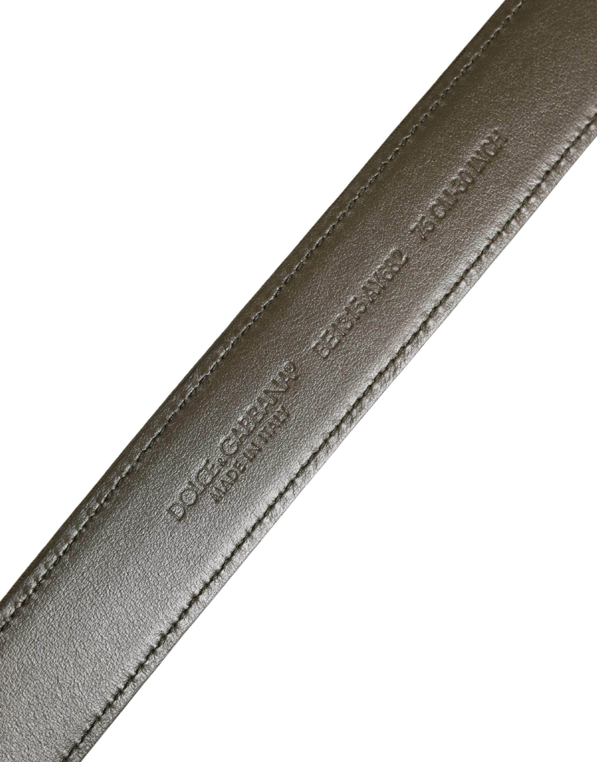 Dolce & Gabbana Green Camouflage Devotion Metal Buckle Belt