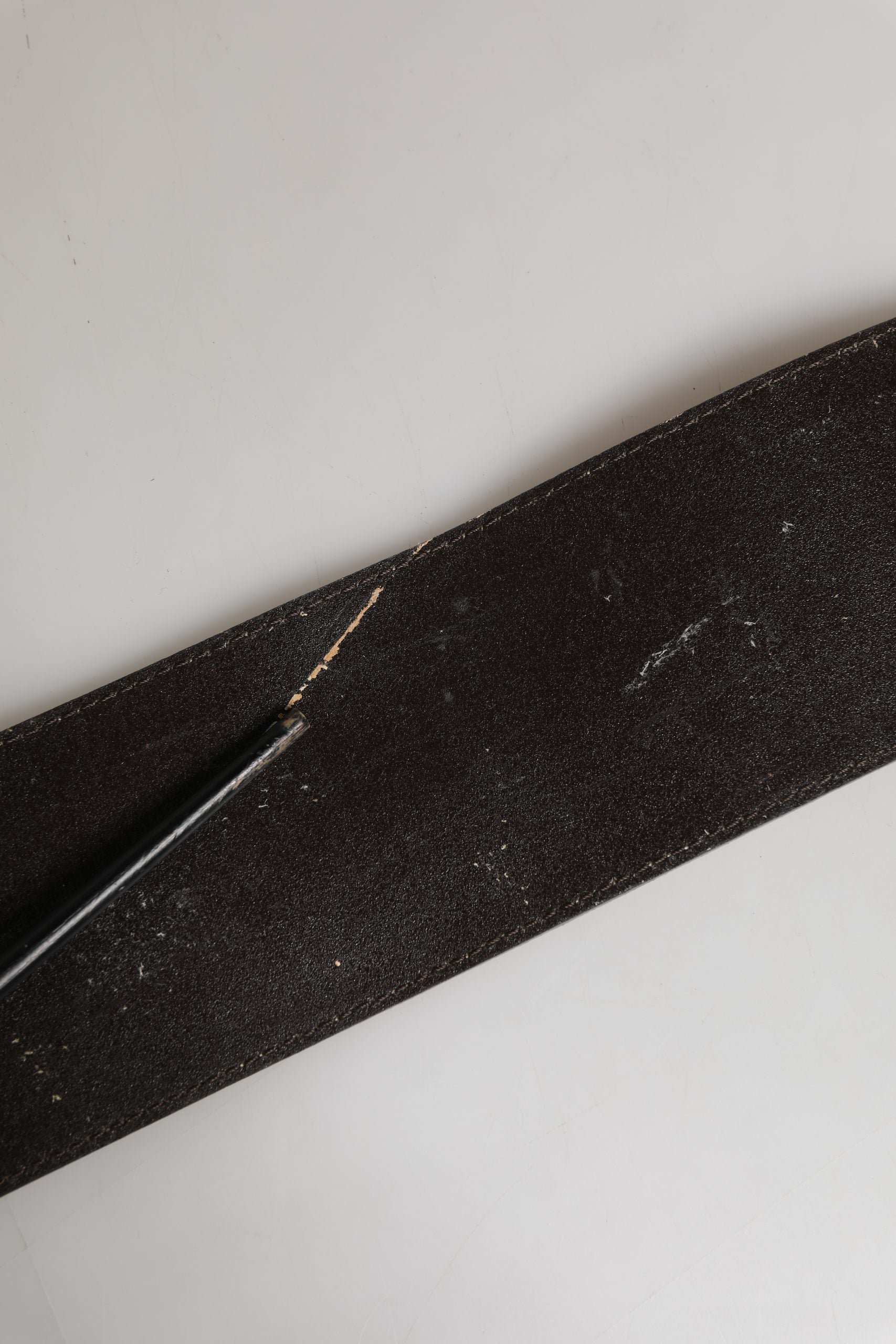 Versace Beige Suede Leather Silver Metal Buckle Belt